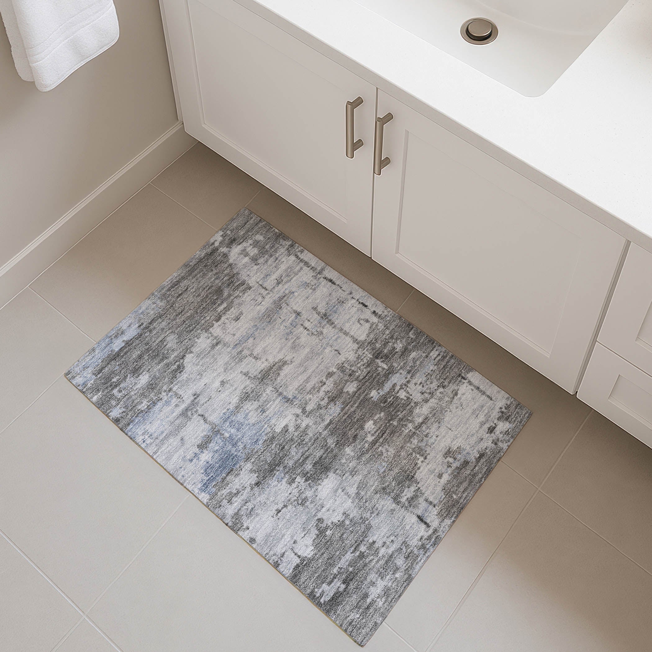 Kyoto Machine Washable Transitional Taupe Brown Rug 1'8" x 2'6" #shape_Rectangle