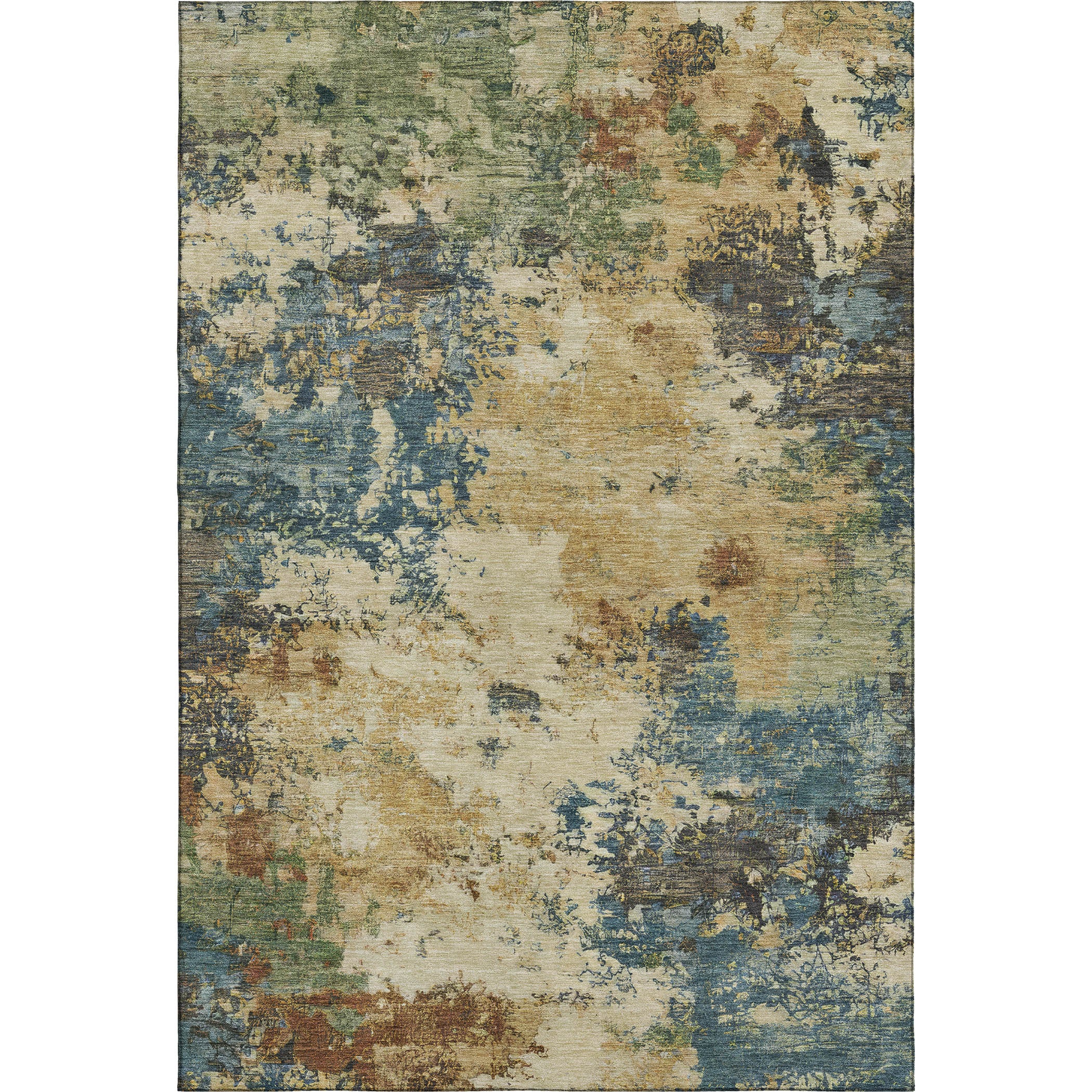 Luang Prabang Machine Washable Transitional Beige Brown Rug 3' x 5' #shape_Rectangle