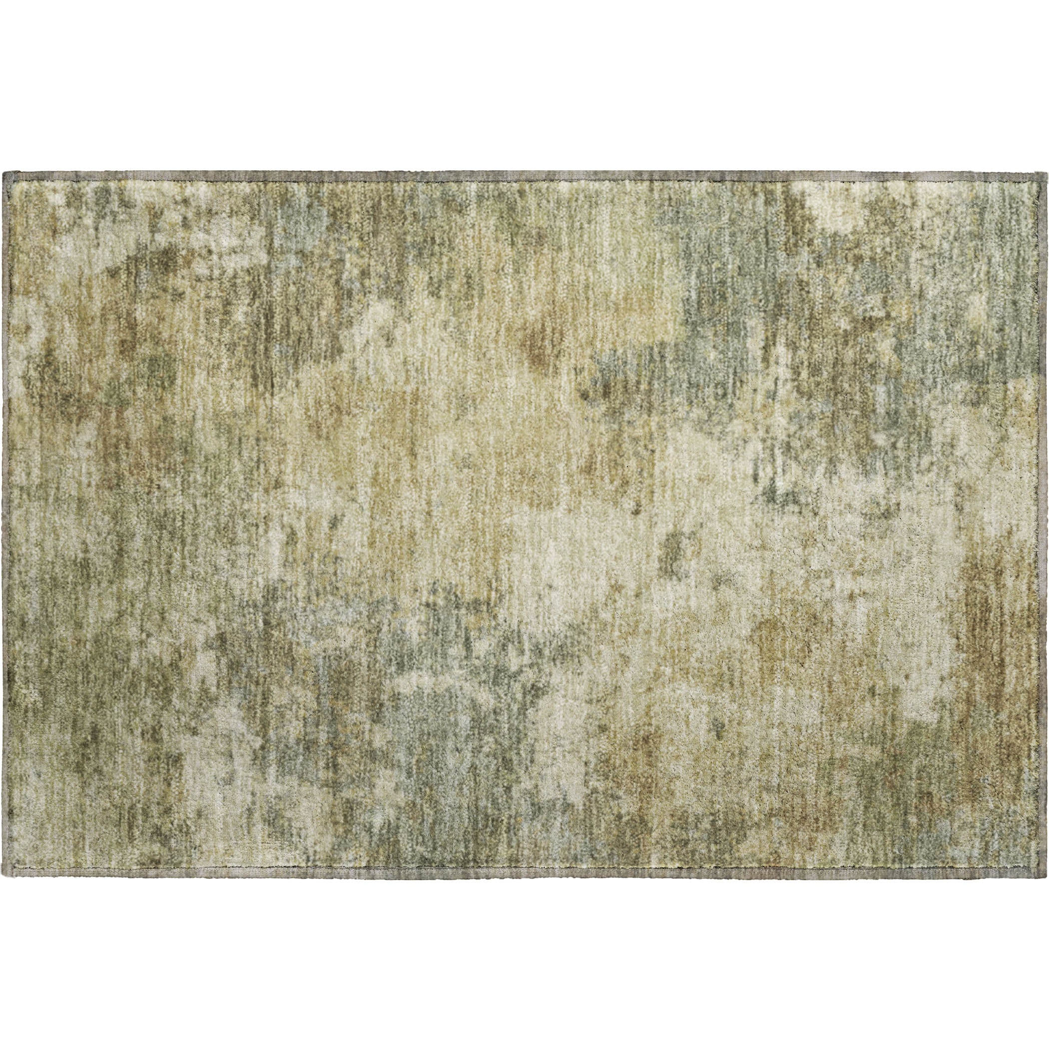 Luang Prabang Machine Washable Transitional Wheat Gold Rug 1'8" x 2'6" #shape_Rectangle