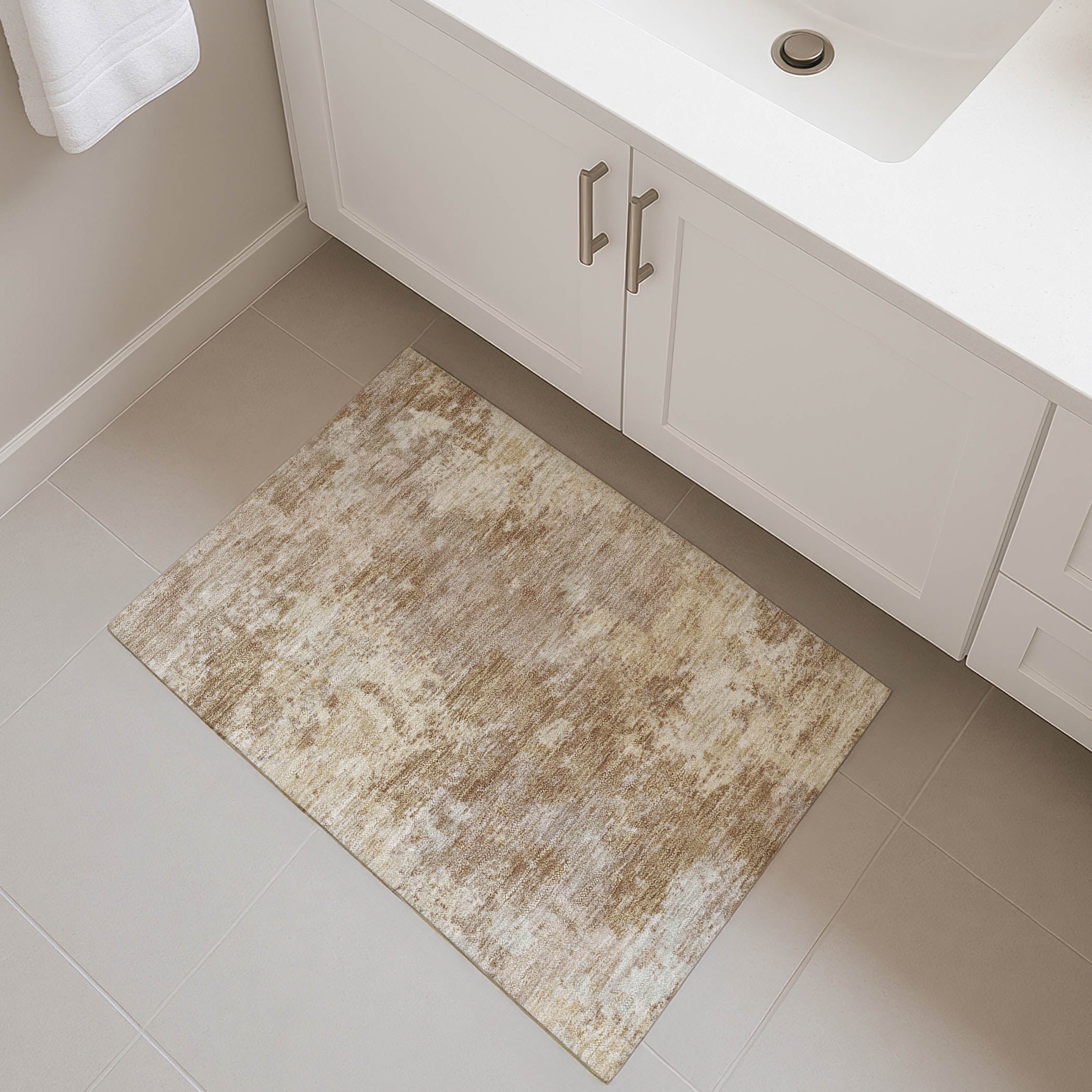 Tbilisi Machine Washable Transitional Brown Rug 1'8" x 2'6" #shape_Rectangle