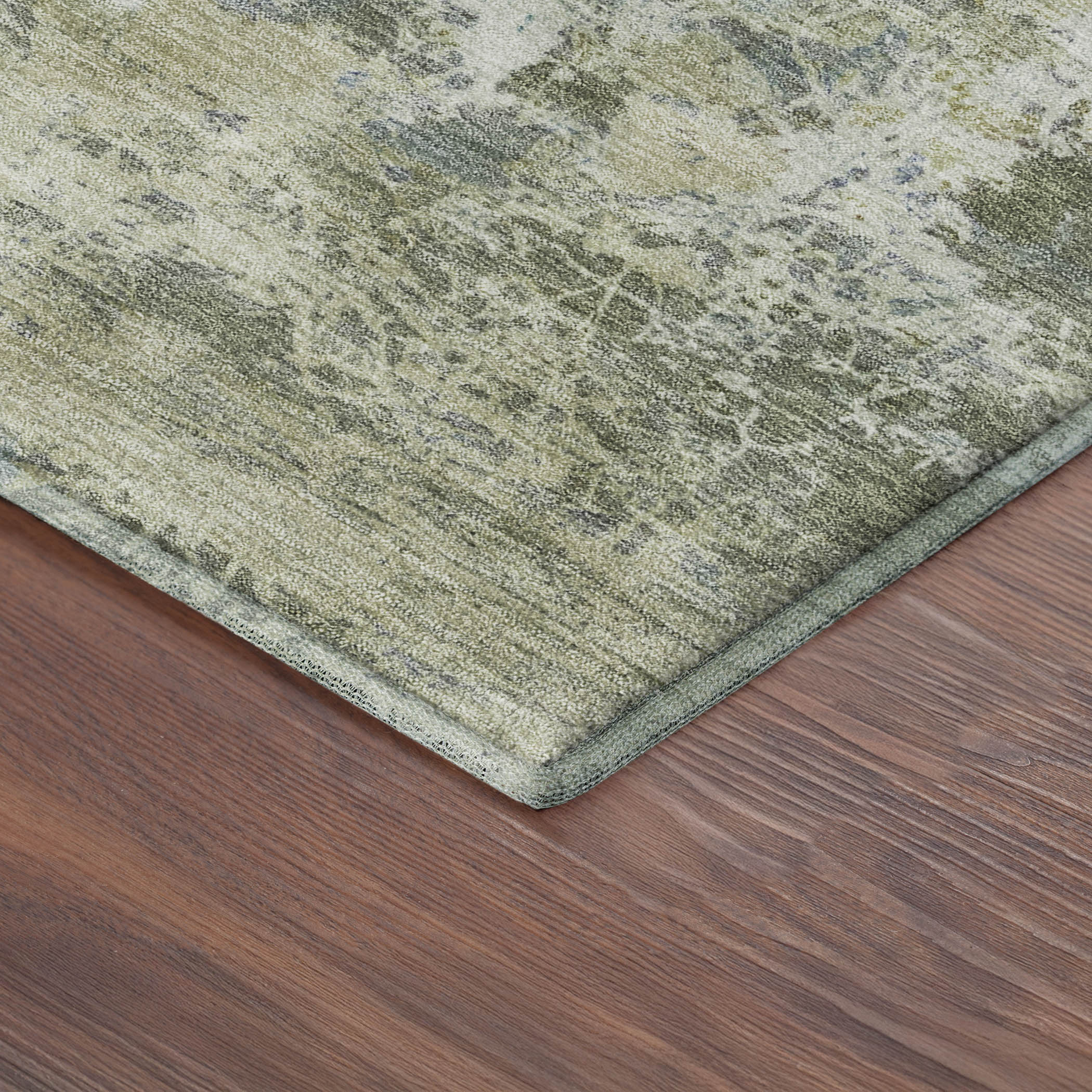 Tbilisi Machine Washable Transitional Fern Green Rug 1'8" x 2'6" #shape_Rectangle
