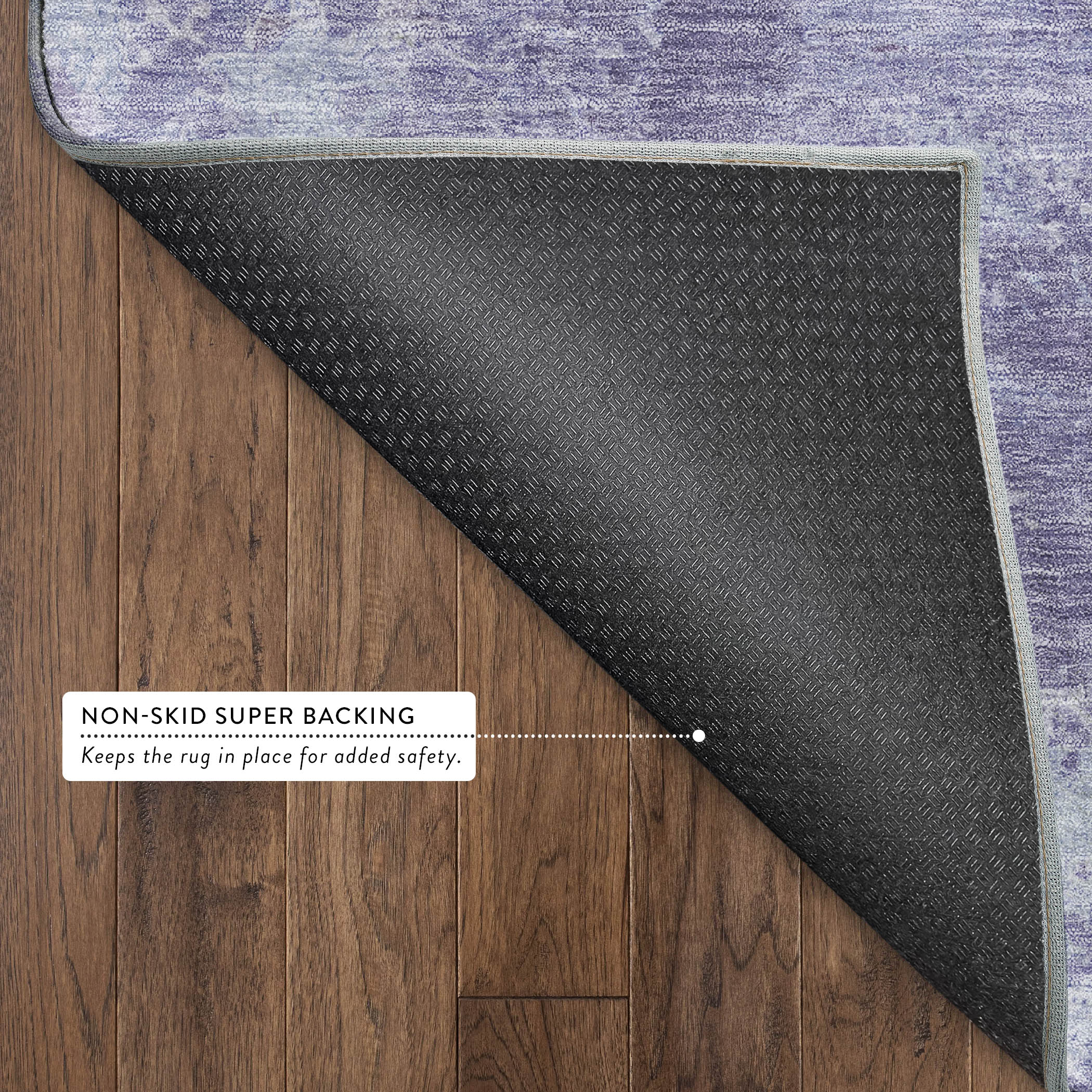Tbilisi Machine Washable Transitional Plum Purple Rug 1'8" x 2'6" #shape_Rectangle