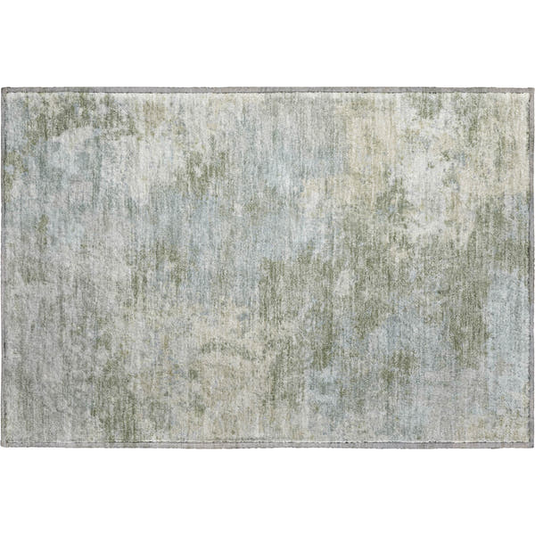 Tbilisi Machine Washable Transitional Sage Green Rug 1'8" x 2'6"