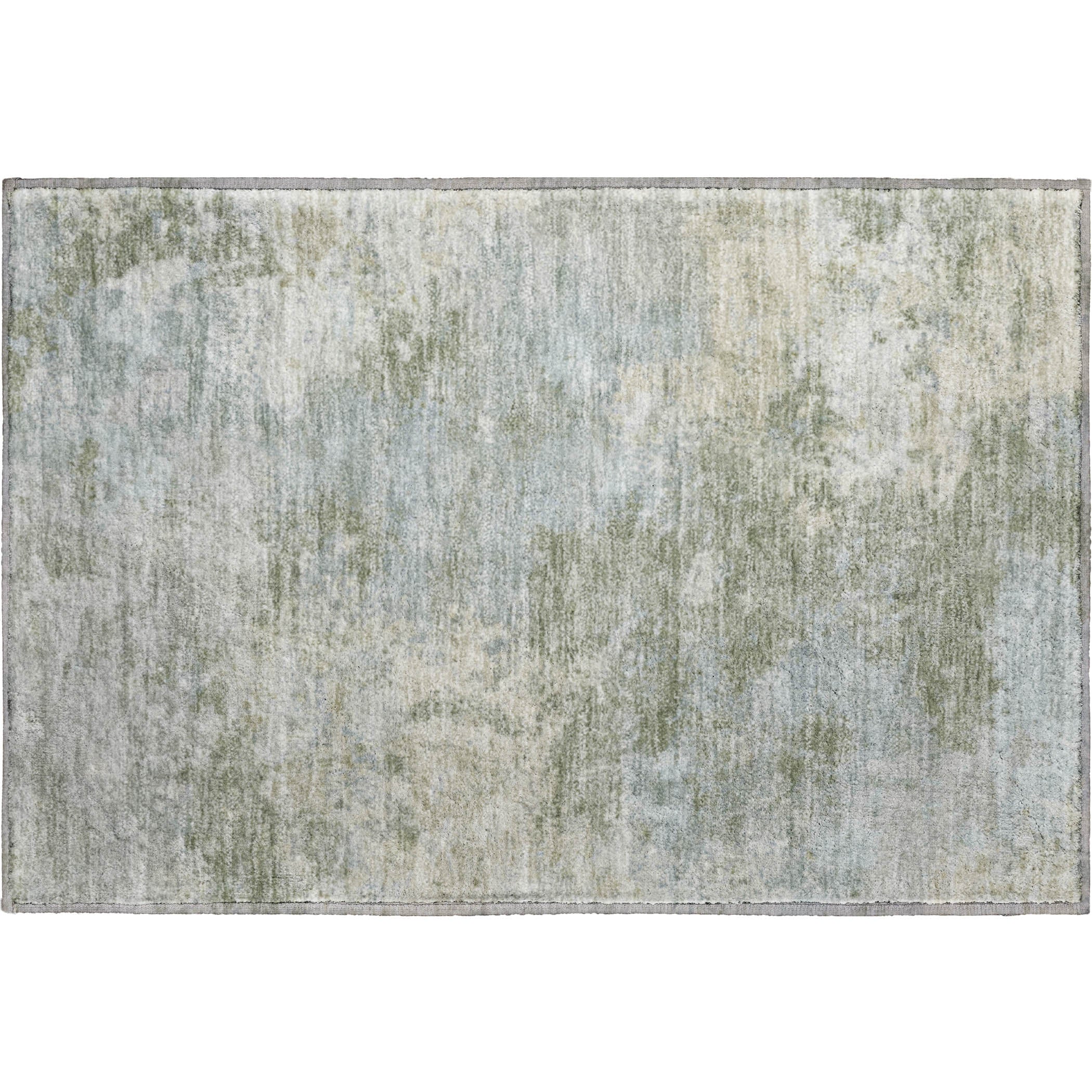 Tbilisi Machine Washable Transitional Sage Green Rug 1'8" x 2'6" #shape_Rectangle