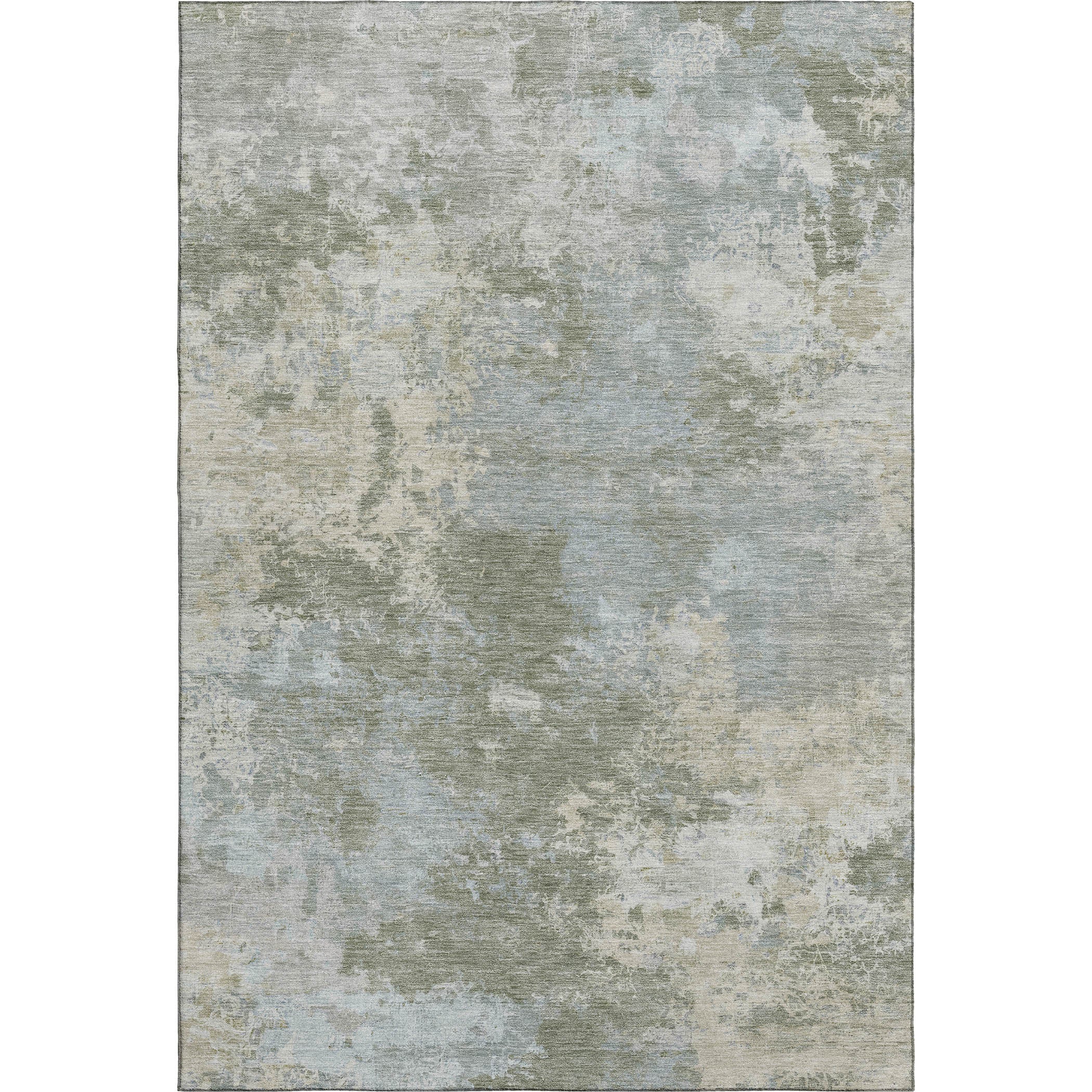 Tbilisi Machine Washable Transitional Sage Green Rug 3' x 5' #shape_Rectangle