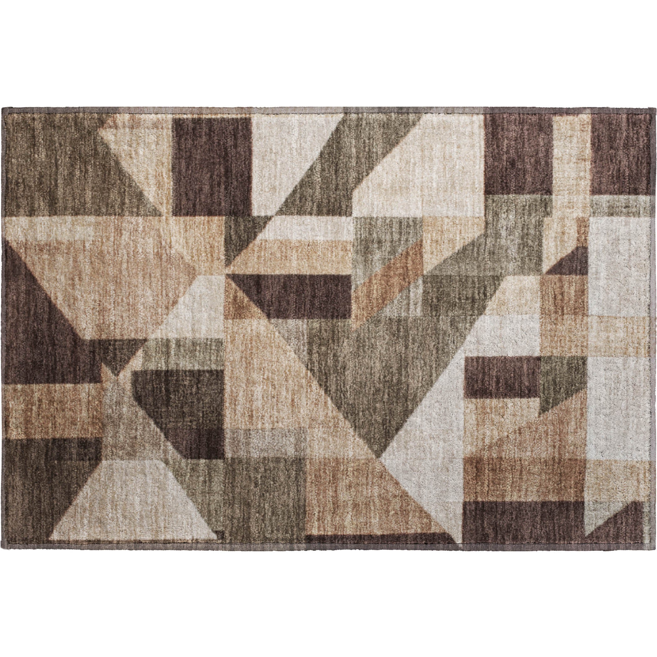 Athens Machine Washable Traditional Brown Rug 1'8" x 2'6" #shape_Rectangle