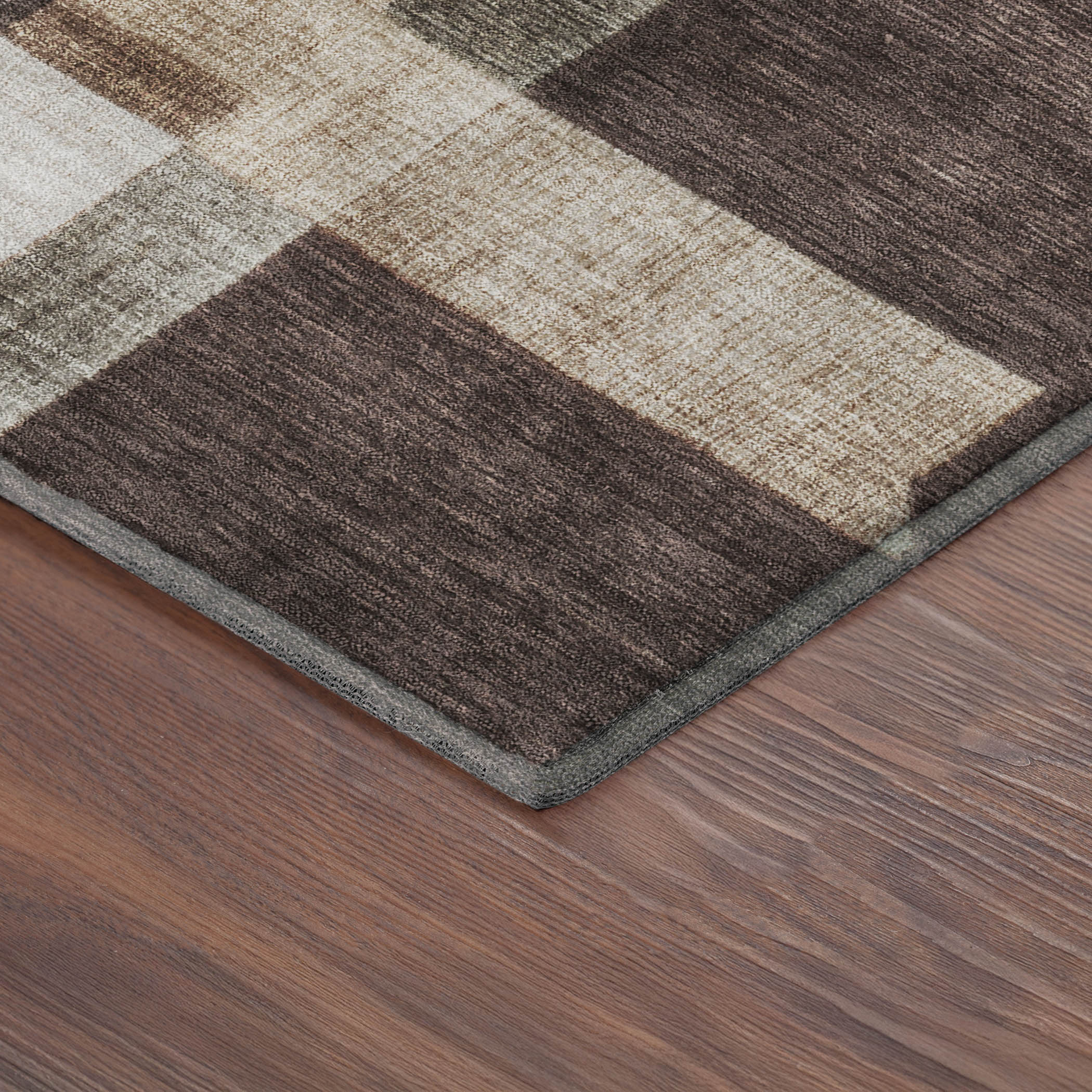 Athens Machine Washable Traditional Brown Rug 1'8" x 2'6" #shape_Rectangle