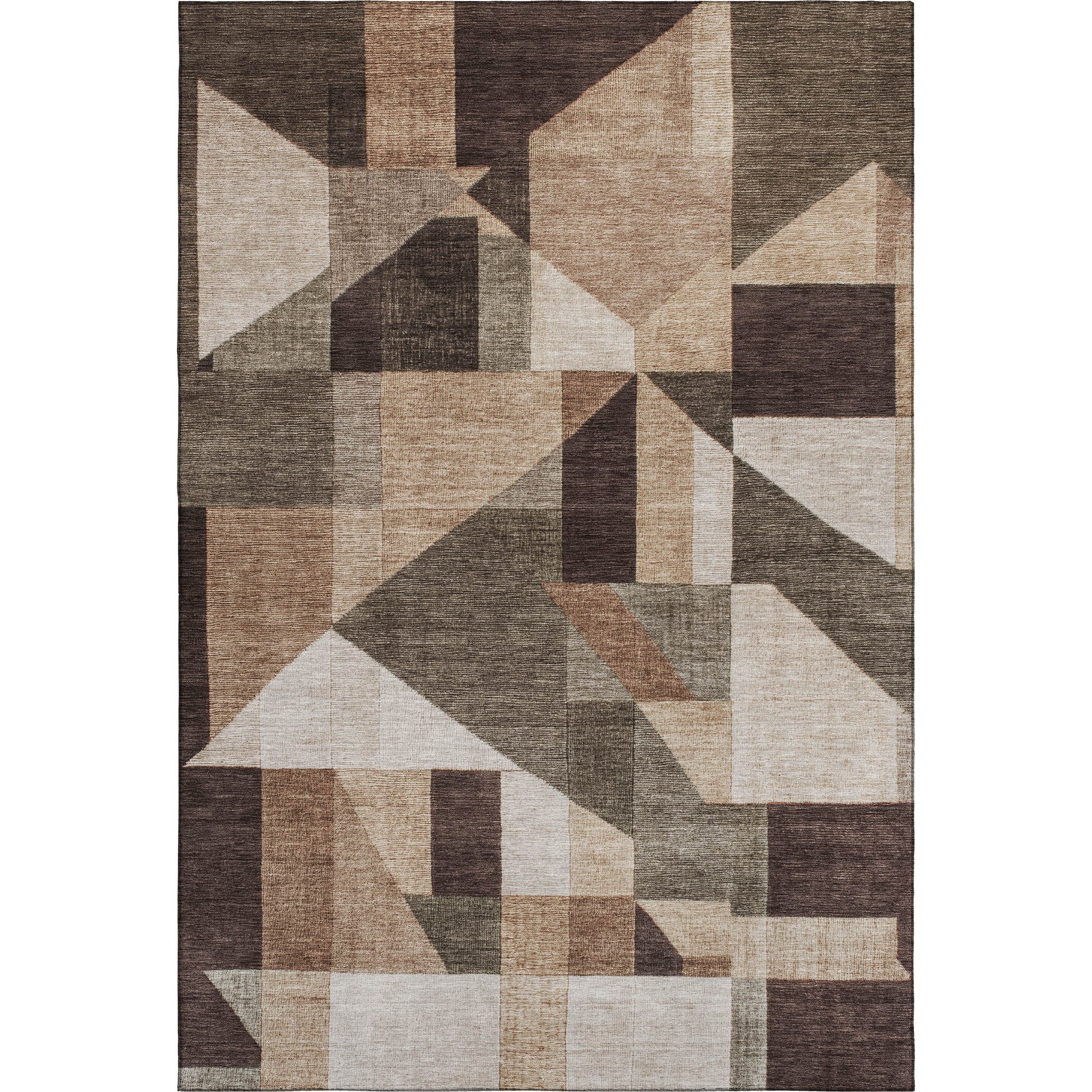Athens Machine Washable Traditional Brown Rug 3' x 5' #shape_Rectangle