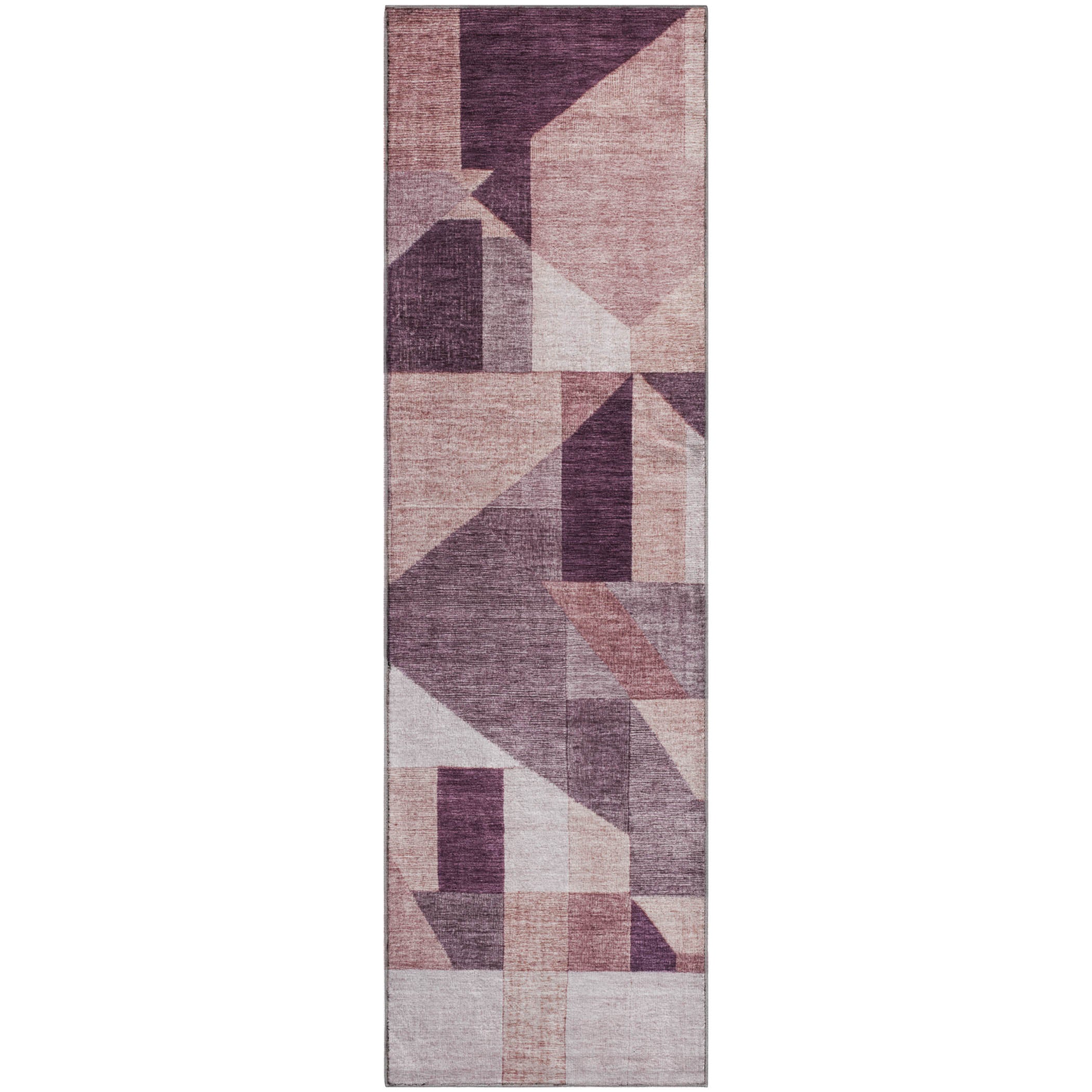 Athens Machine Washable Traditional Eggplant Purple Rug 2'3" x 7'6" #shape_Runner