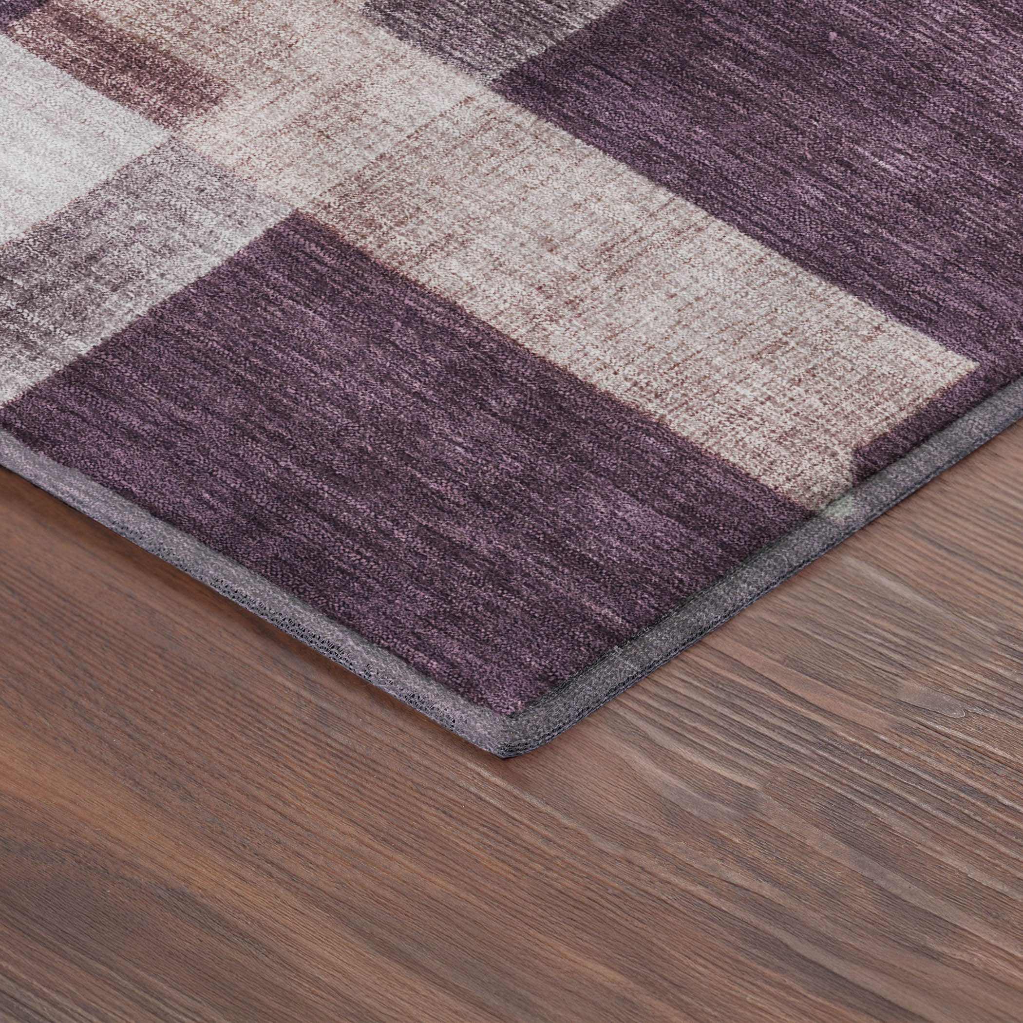 Athens Machine Washable Traditional Eggplant Purple Rug 1'8" x 2'6" #shape_Rectangle