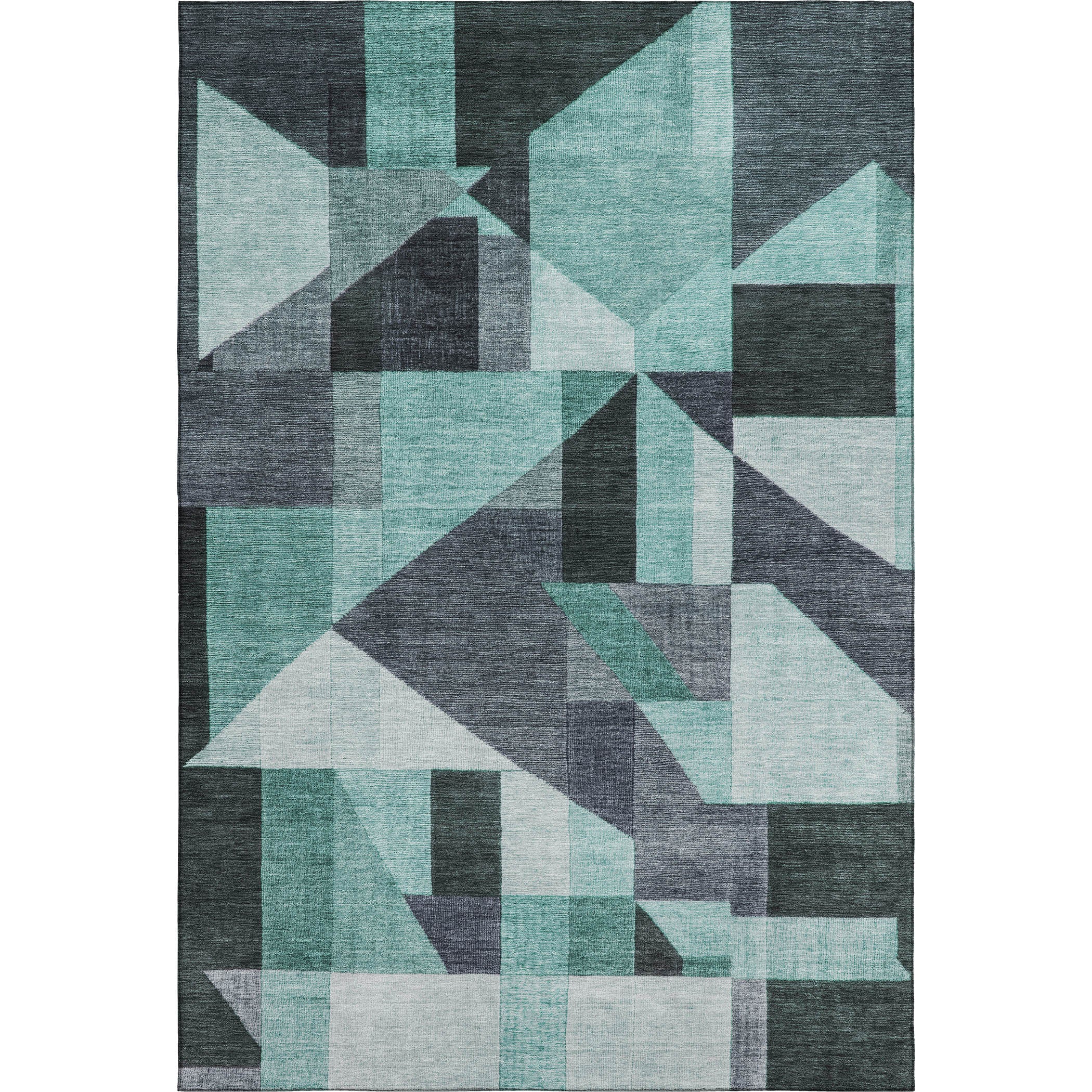 Athens Machine Washable Traditional Teal Rug 3' x 5' #shape_Rectangle