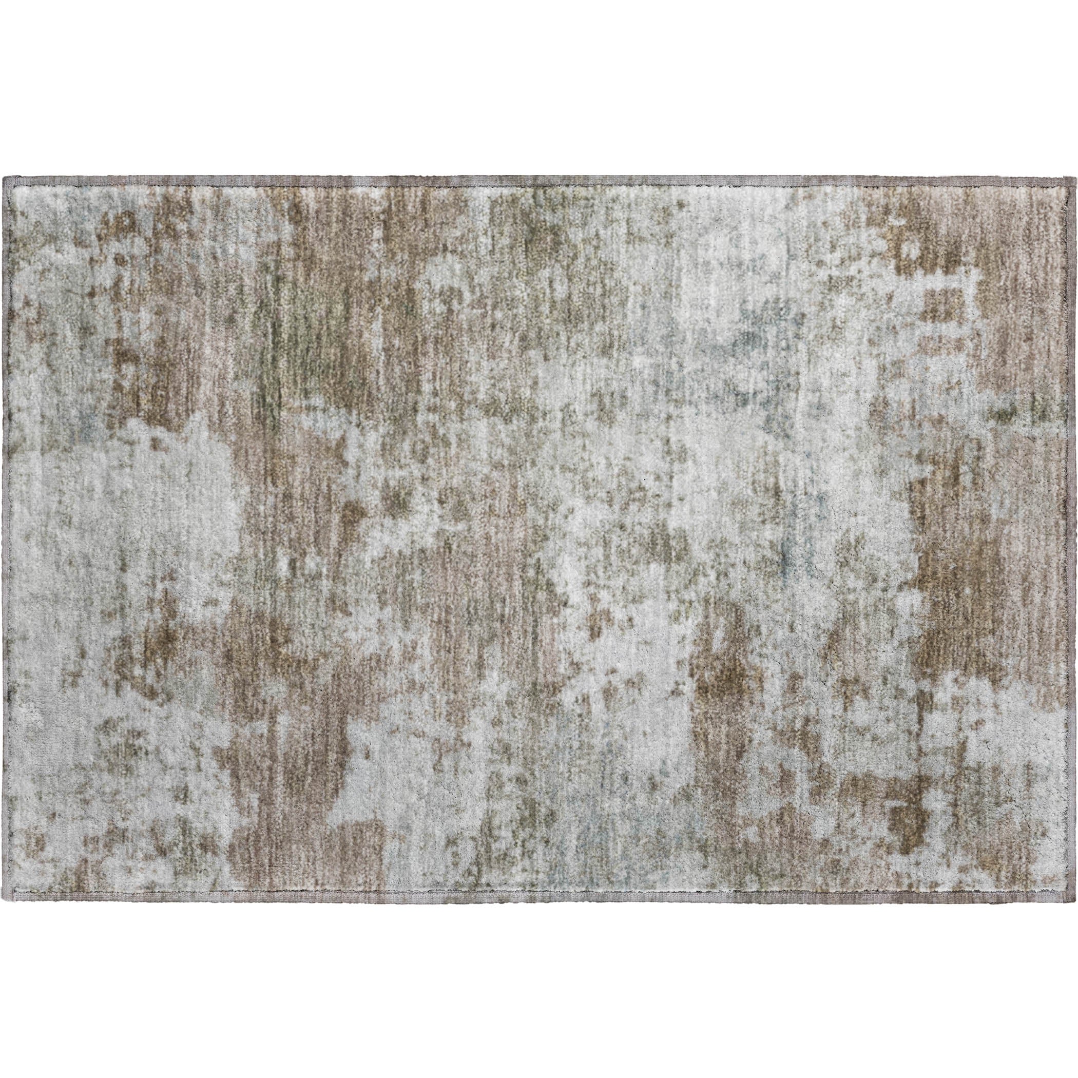 Split Machine Washable Transitional Brown Rug 1'8" x 2'6" #shape_Rectangle