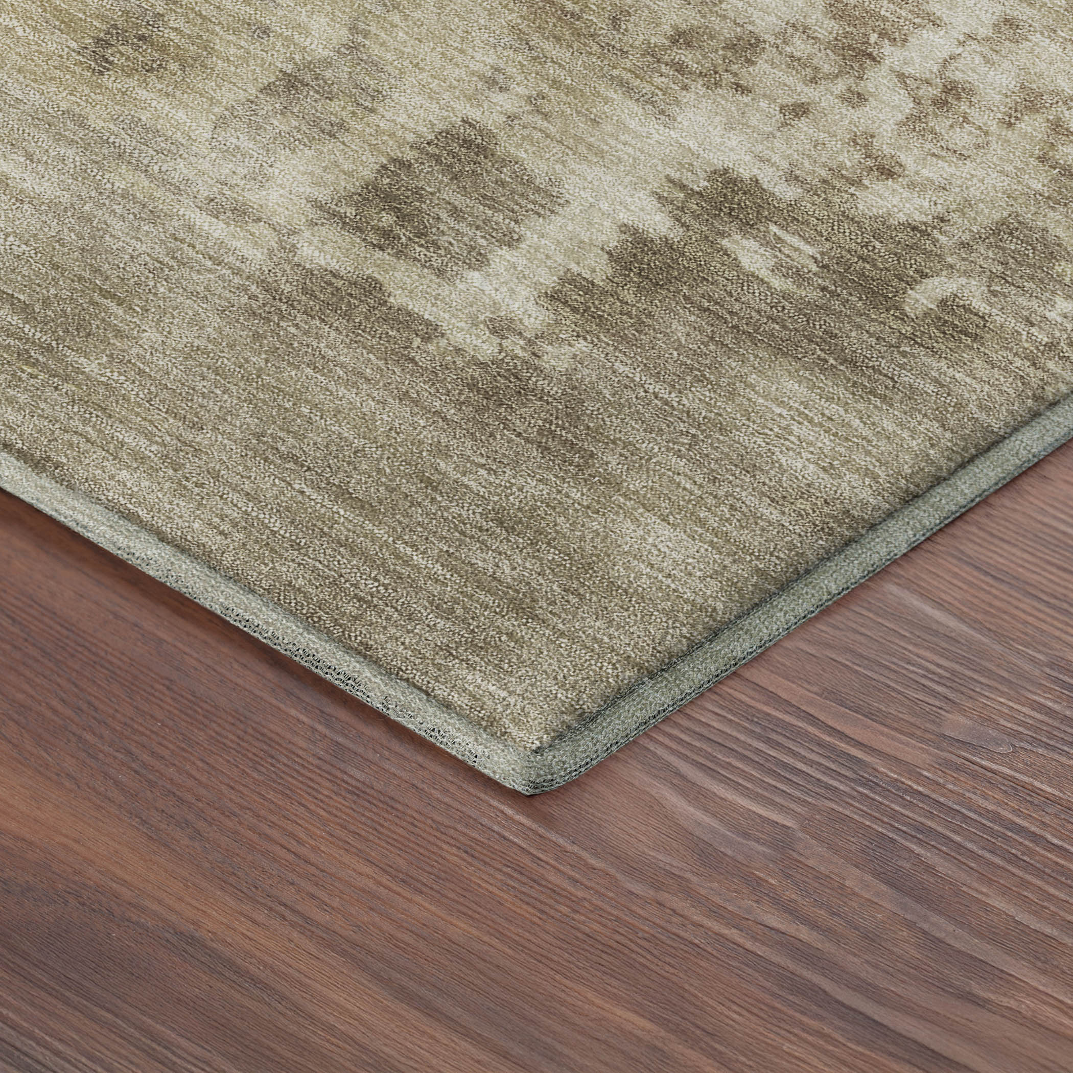 Split Machine Washable Transitional Khaki Brown Rug 1'8" x 2'6" #shape_Rectangle