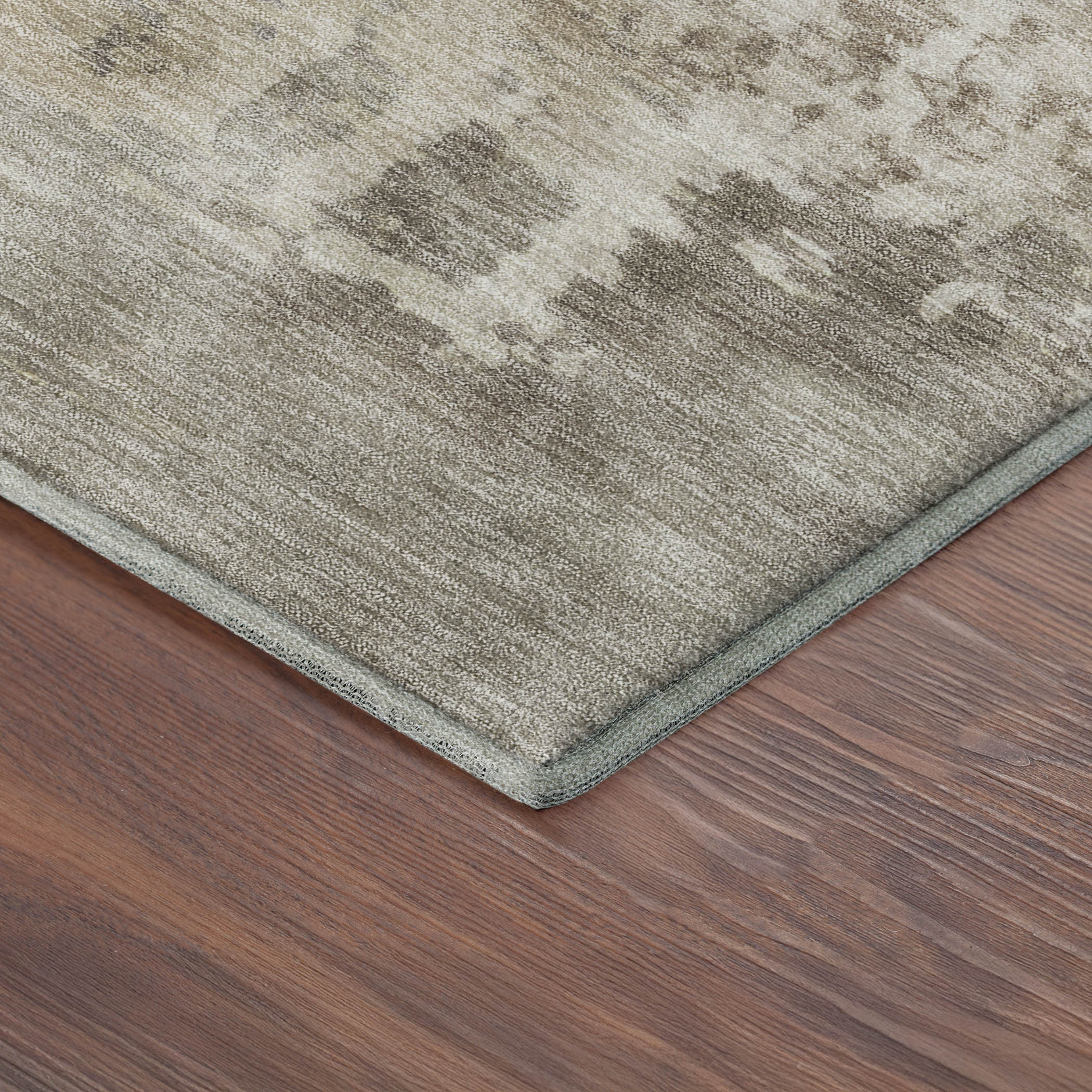 Split Machine Washable Transitional Taupe Brown Rug 1'8" x 2'6" #shape_Rectangle