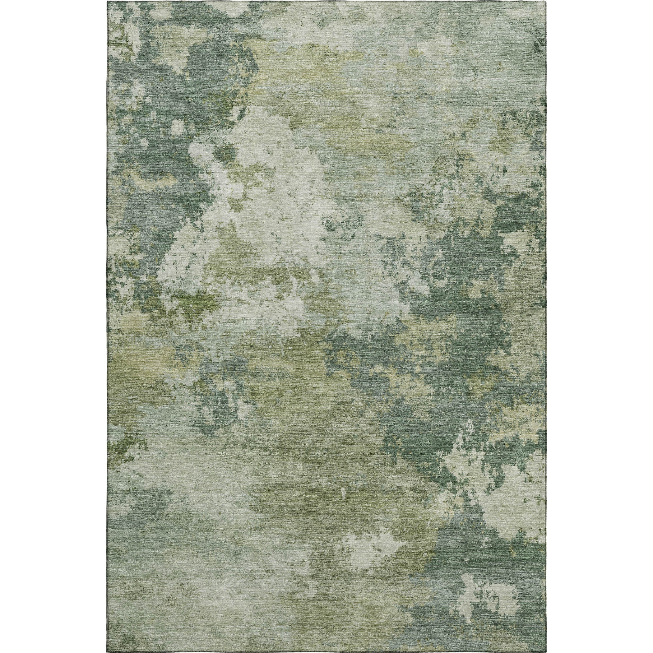 Seville Machine Washable Traditional Fern Green Rug 3' x 5' #shape_Rectangle
