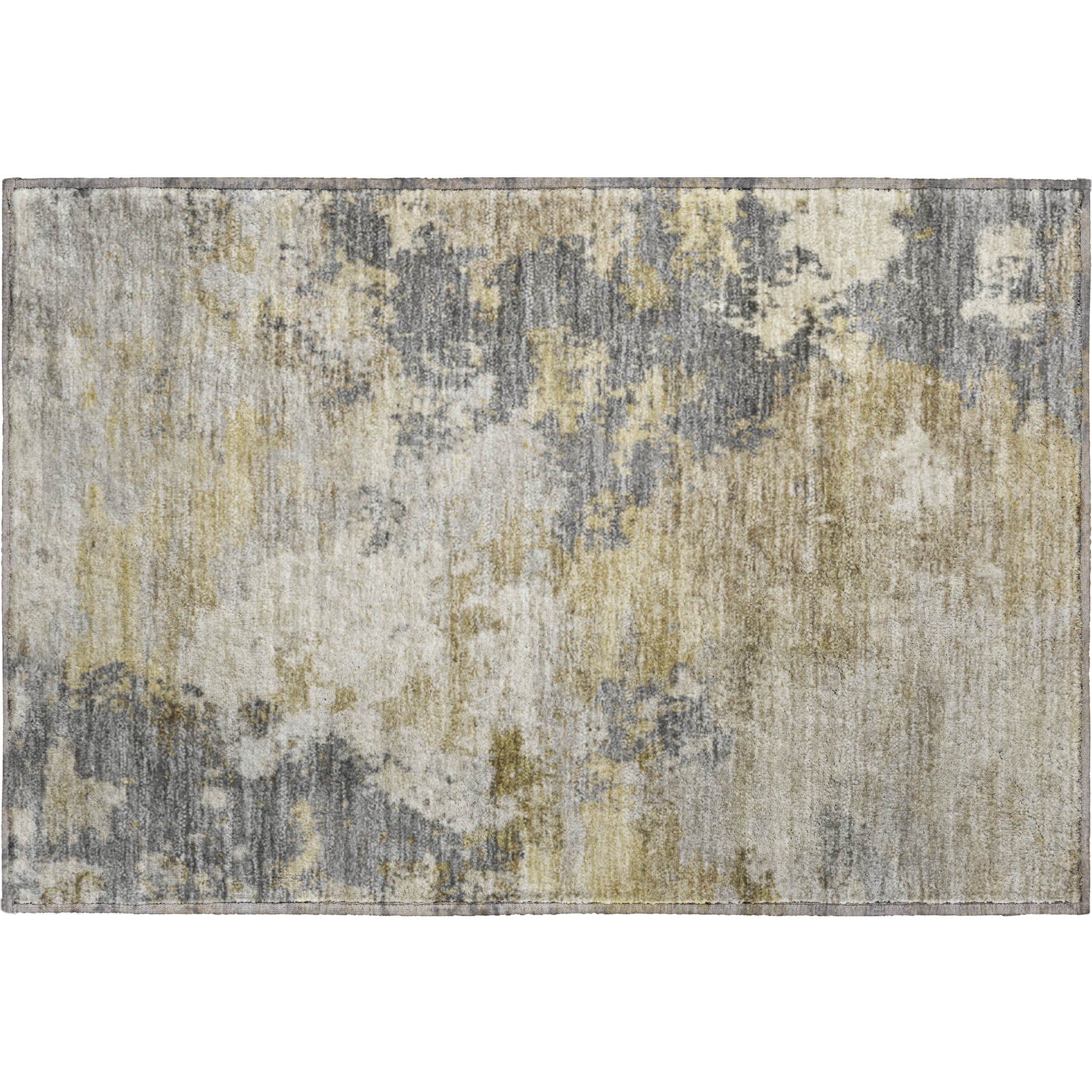 Seville Machine Washable Traditional Gray Rug 1'8" x 2'6" #shape_Rectangle
