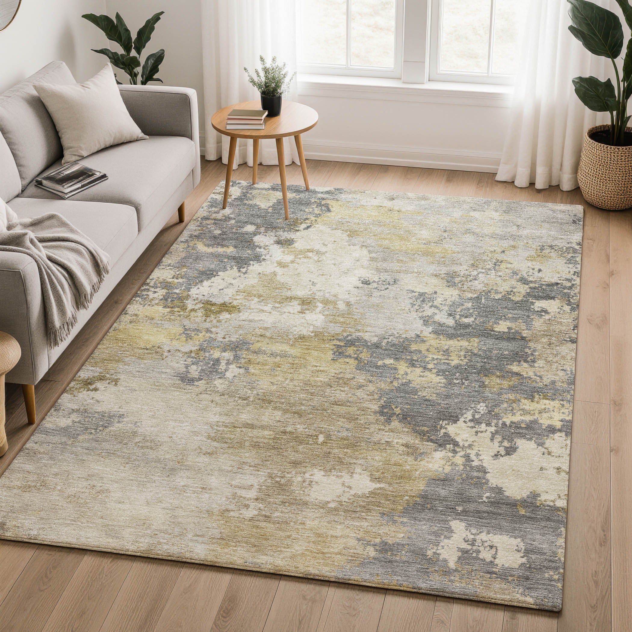 Seville Machine Washable Traditional Gray Rug 3' x 5' #shape_Rectangle