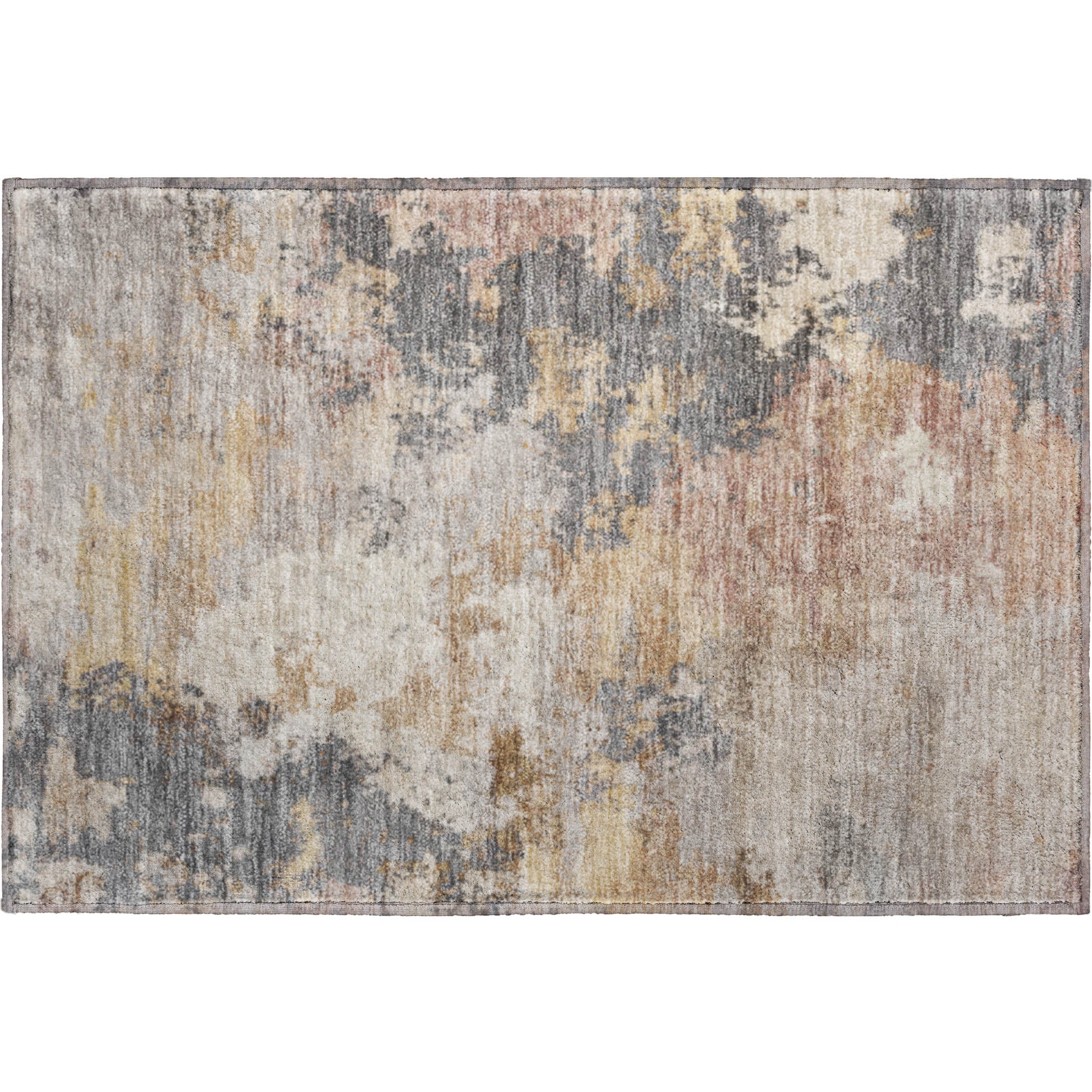Seville Machine Washable Traditional Pewter Gray Rug 1'8" x 2'6" #shape_Rectangle