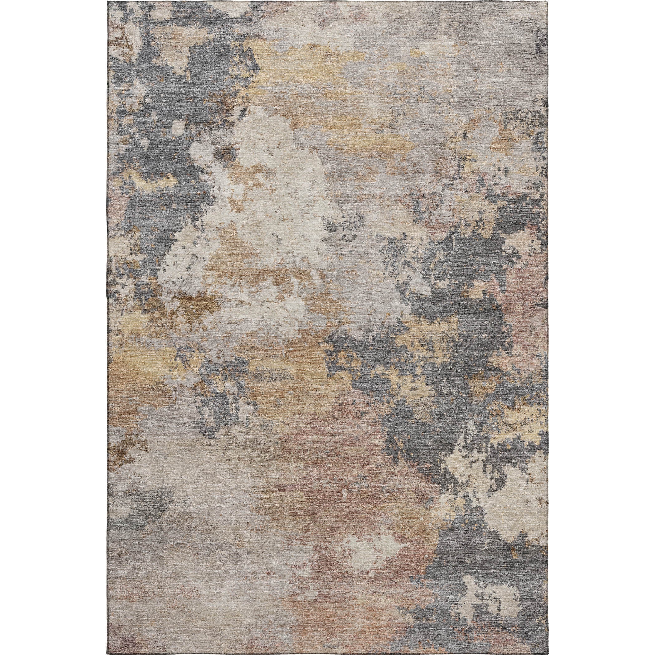 Seville Machine Washable Traditional Pewter Gray Rug 3' x 5' #shape_Rectangle