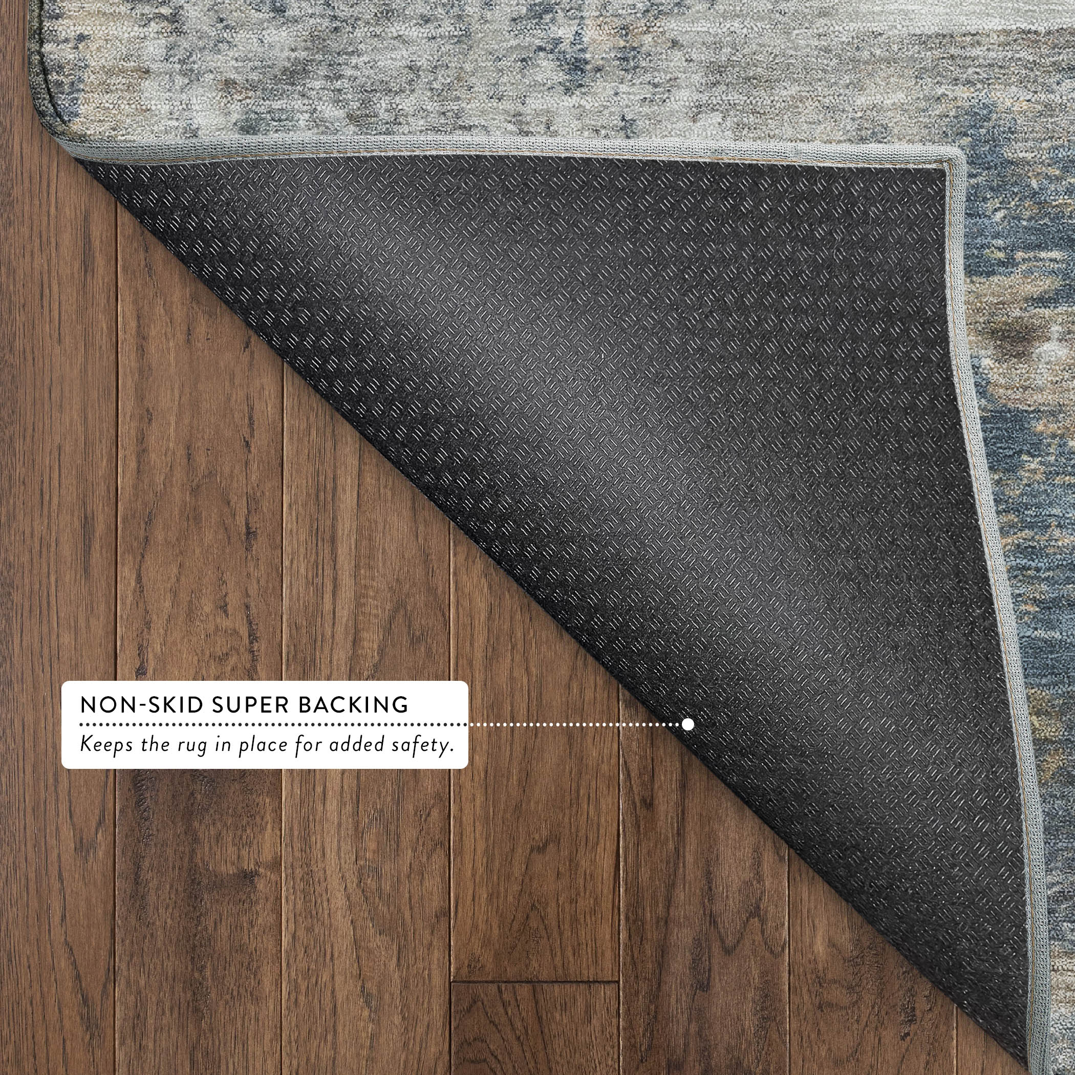 Ghent Machine Washable Traditional Blue Rug 1'8" x 2'6" #shape_Rectangle