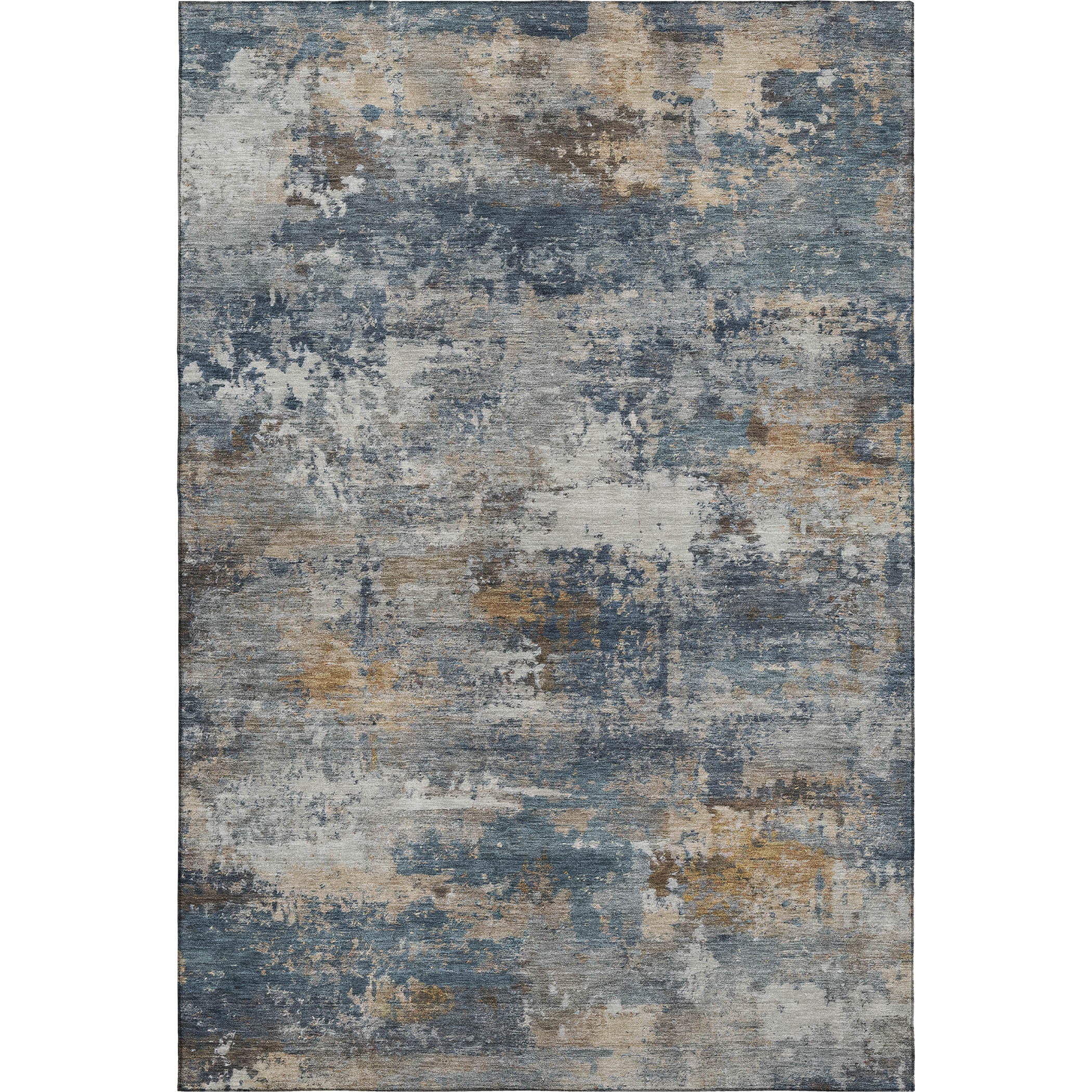 Ghent Machine Washable Traditional Blue Rug 3' x 5' #shape_Rectangle