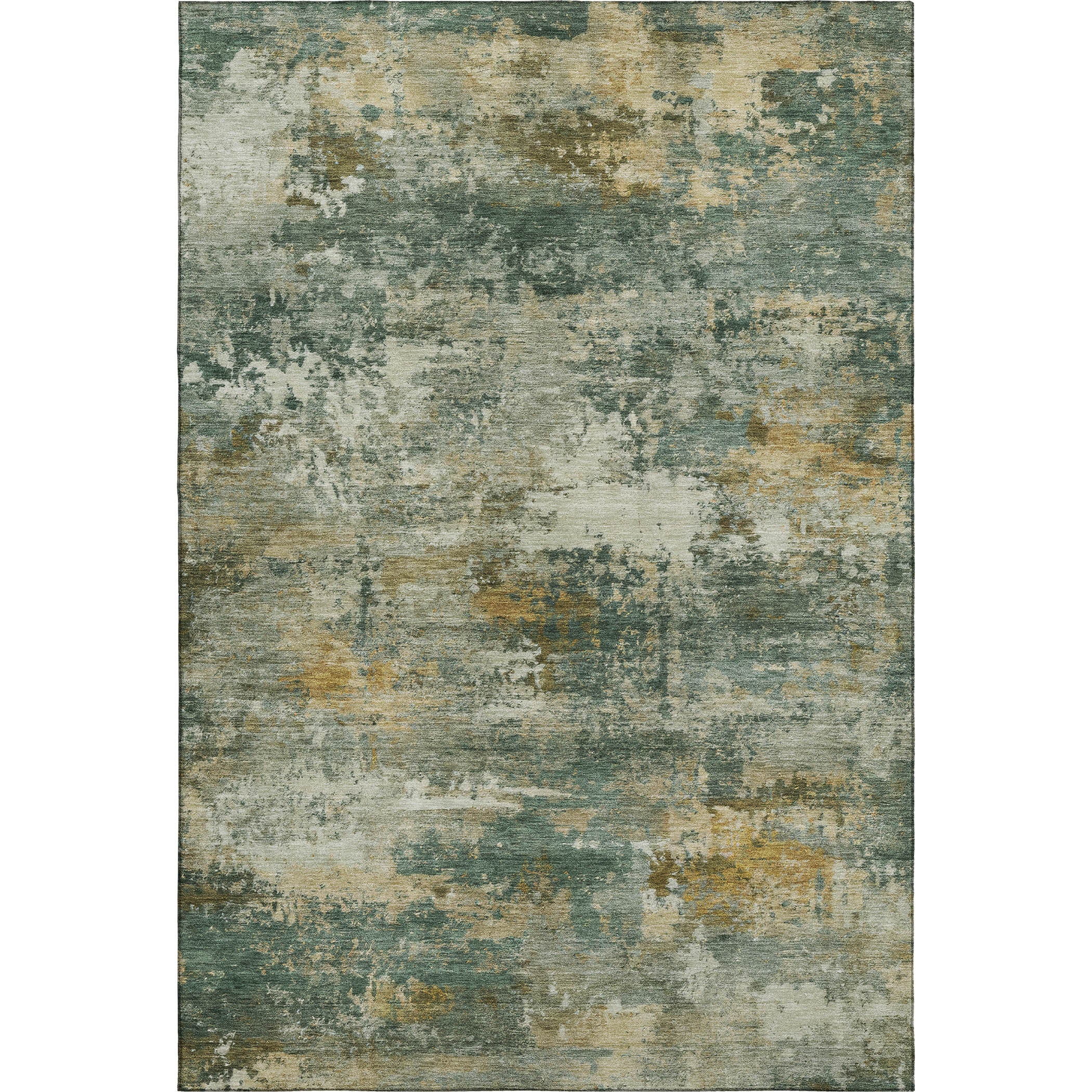Ghent Machine Washable Traditional Fern Green Rug 3' x 5' #shape_Rectangle