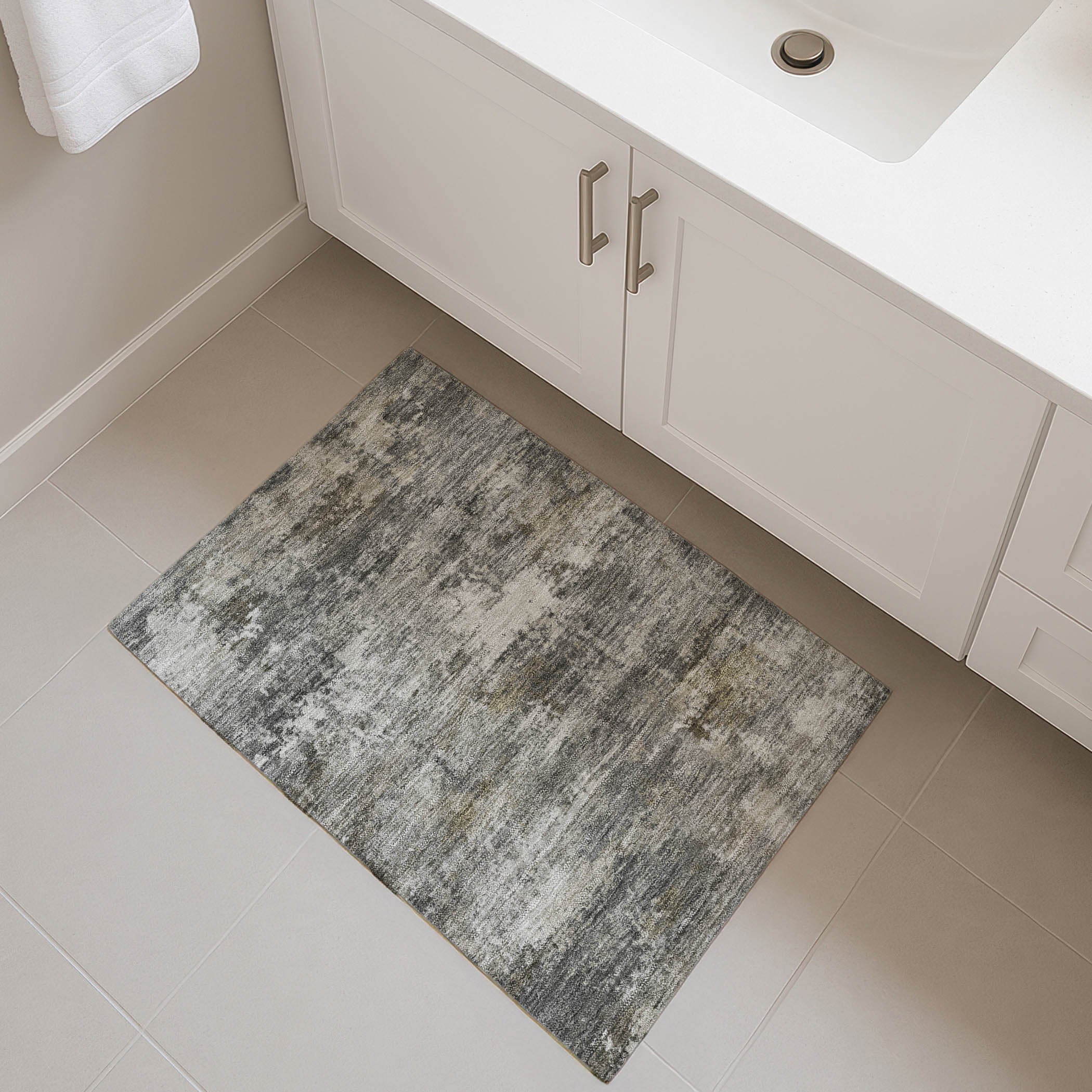Ghent Machine Washable Traditional Gray Rug 1'8" x 2'6" #shape_Rectangle