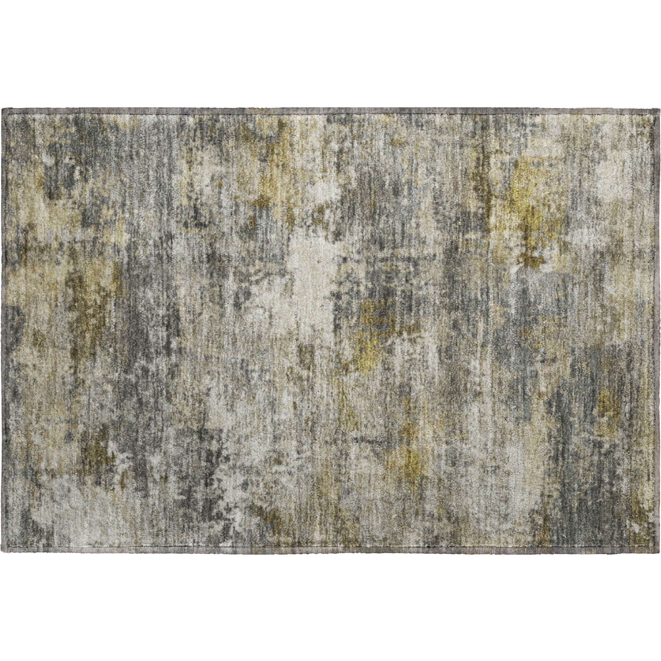 Ghent Machine Washable Transitional Pewter Gray Rug 1'8" x 2'6" #shape_Rectangle