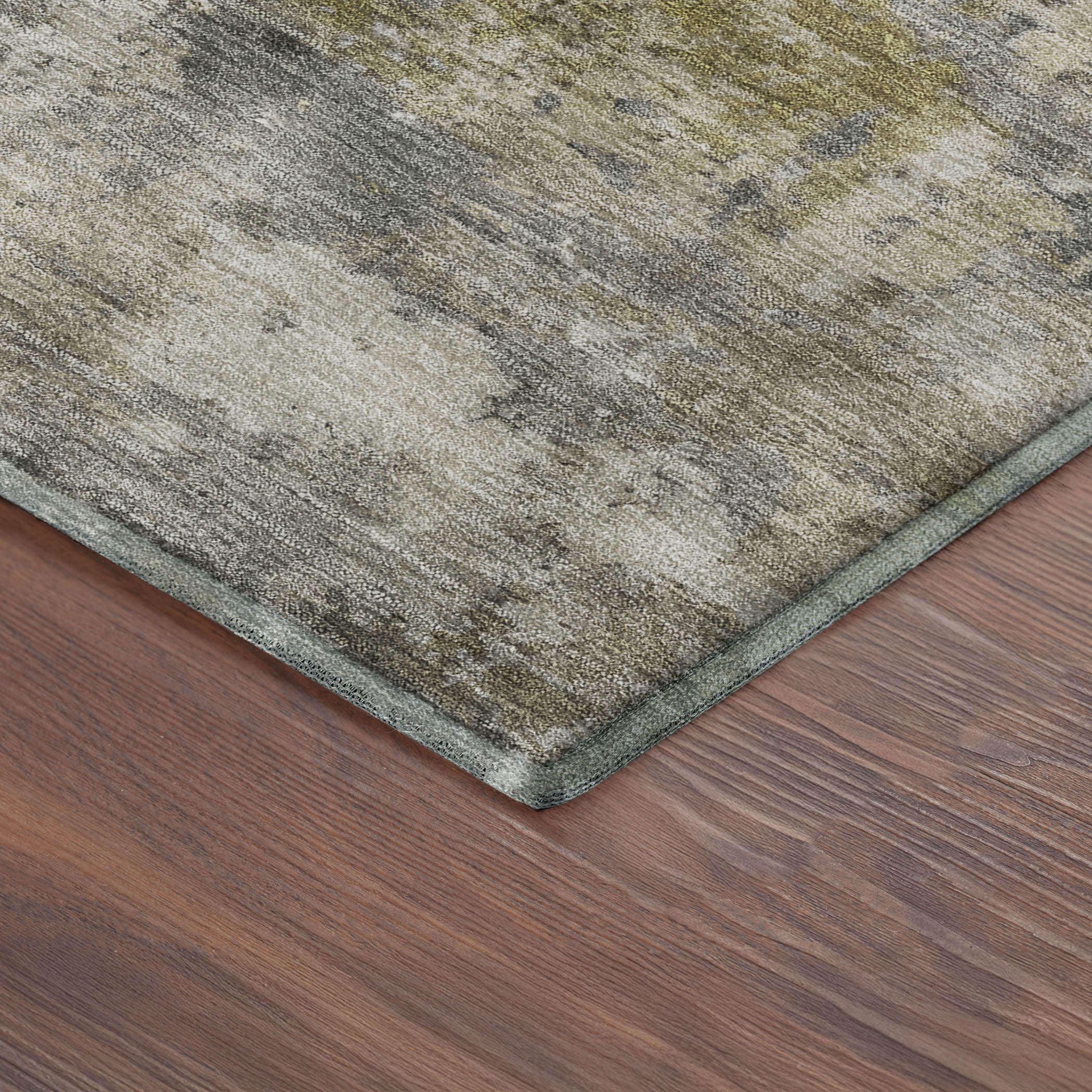 Ghent Machine Washable Transitional Pewter Gray Rug 1'8" x 2'6" #shape_Rectangle
