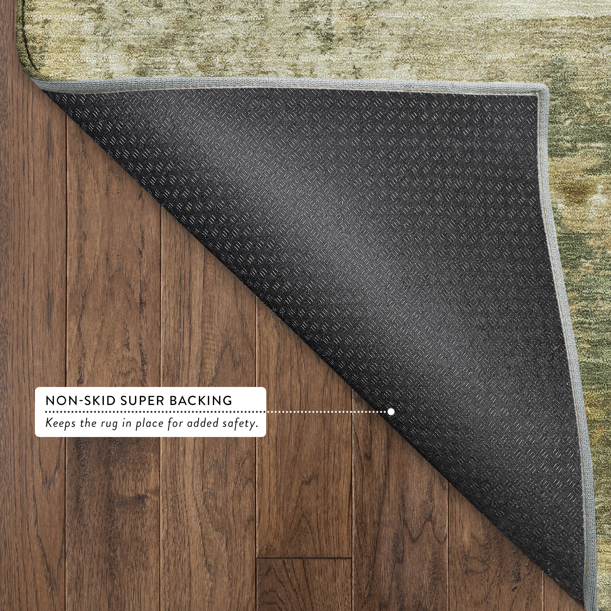 Ghent Machine Washable Transitional Sage Green Rug 1'8" x 2'6" #shape_Rectangle