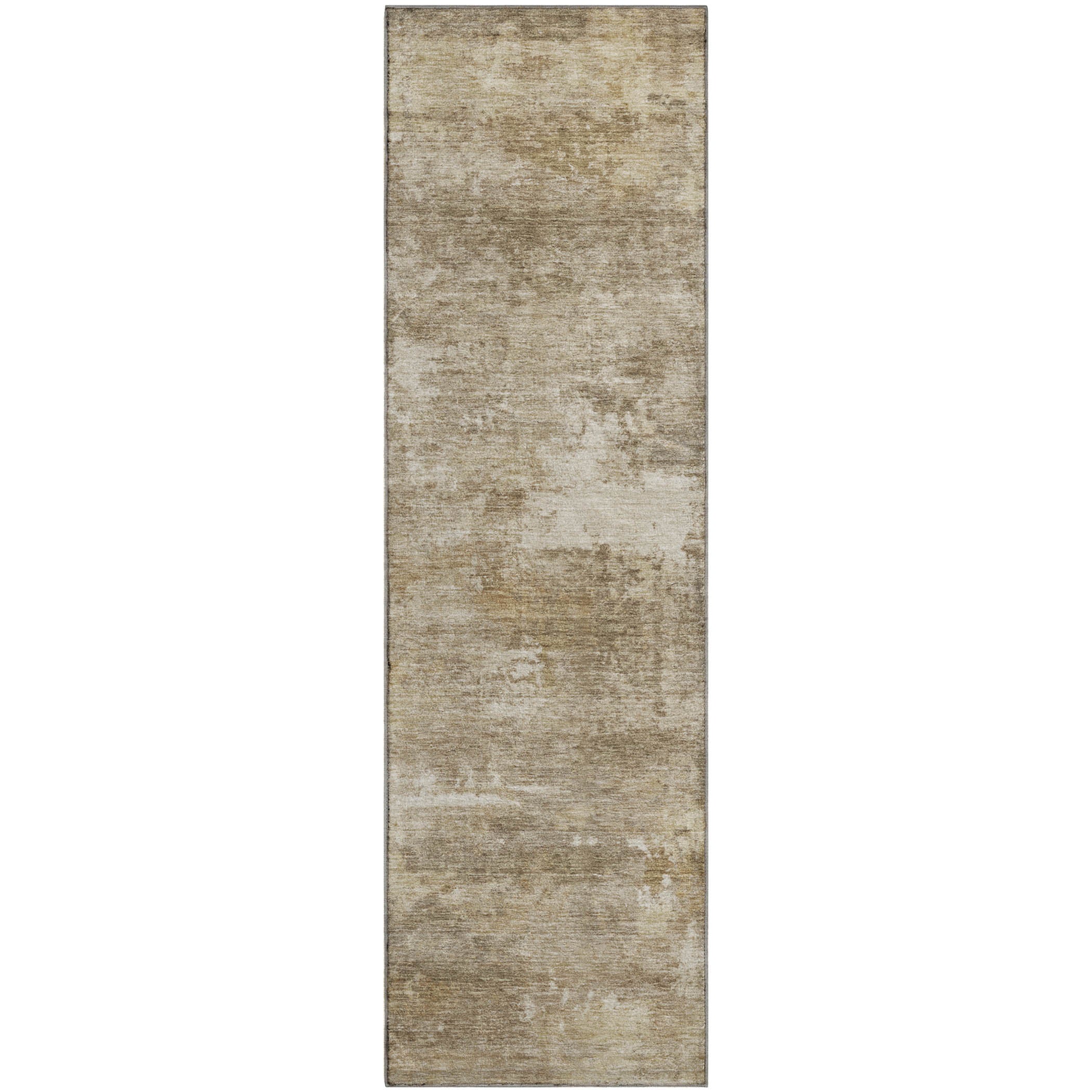 Bangkok Machine Washable Transitional Beige Brown Rug 2'3" x 7'6" #shape_Runner