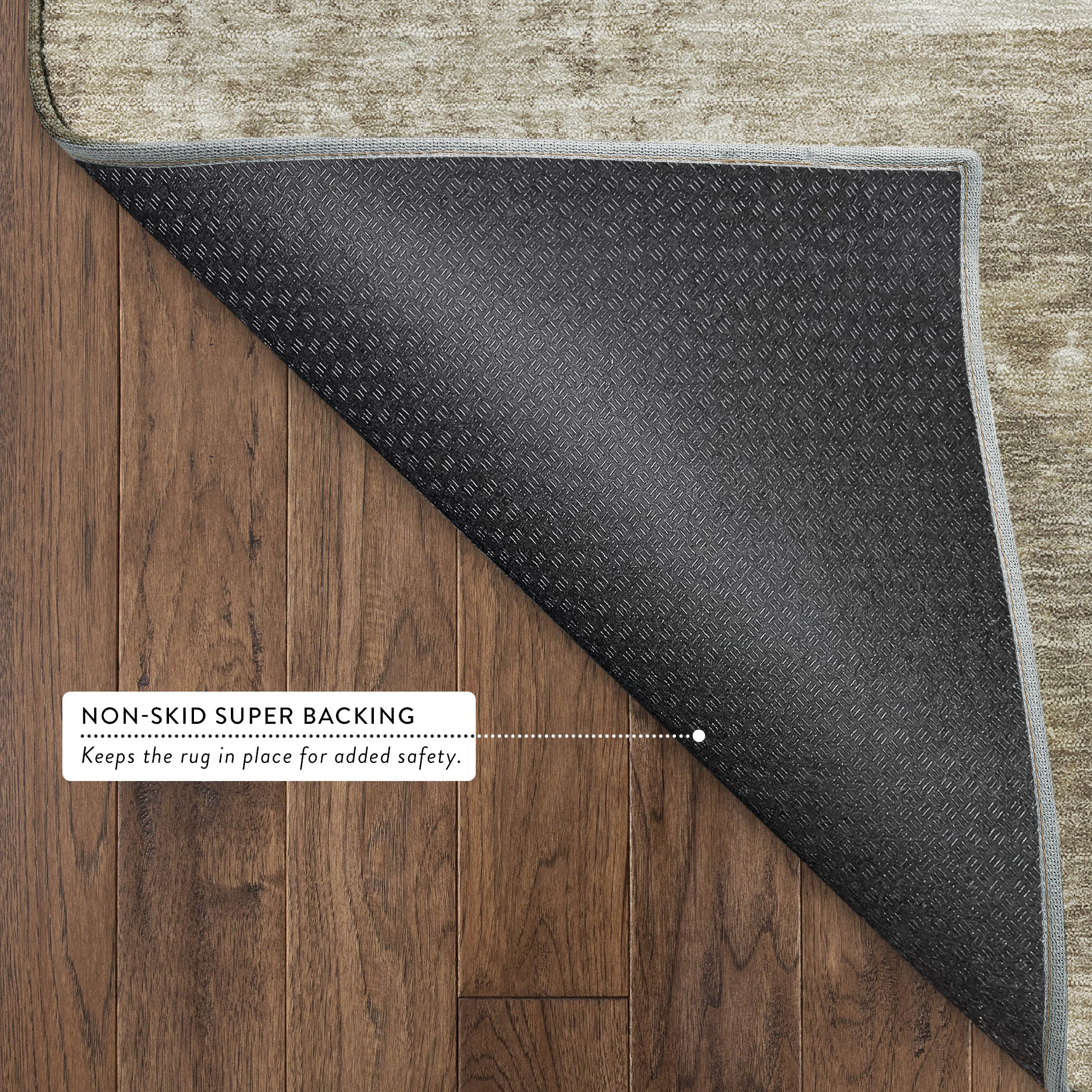 Bangkok Machine Washable Transitional Beige Brown Rug 1'8" x 2'6" #shape_Rectangle