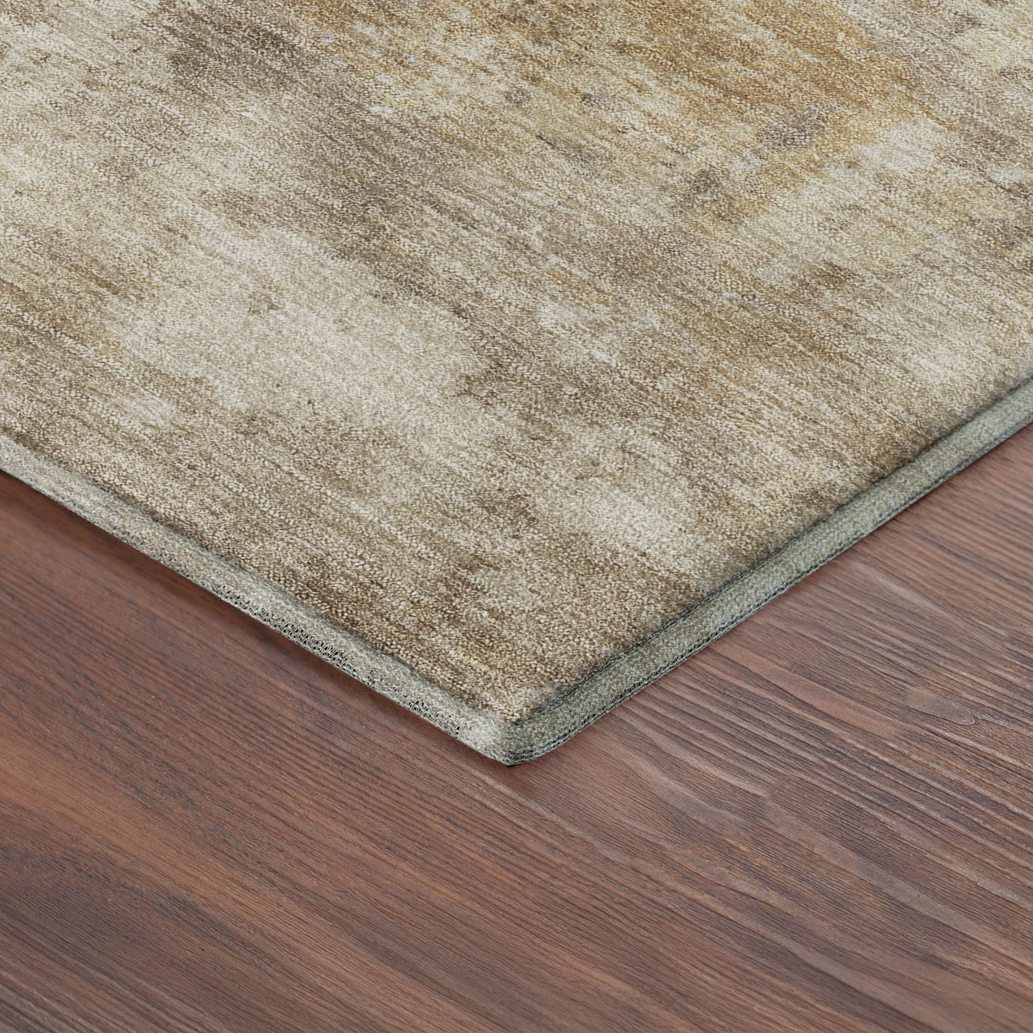 Bangkok Machine Washable Transitional Khaki Brown Rug 1'8" x 2'6" #shape_Rectangle