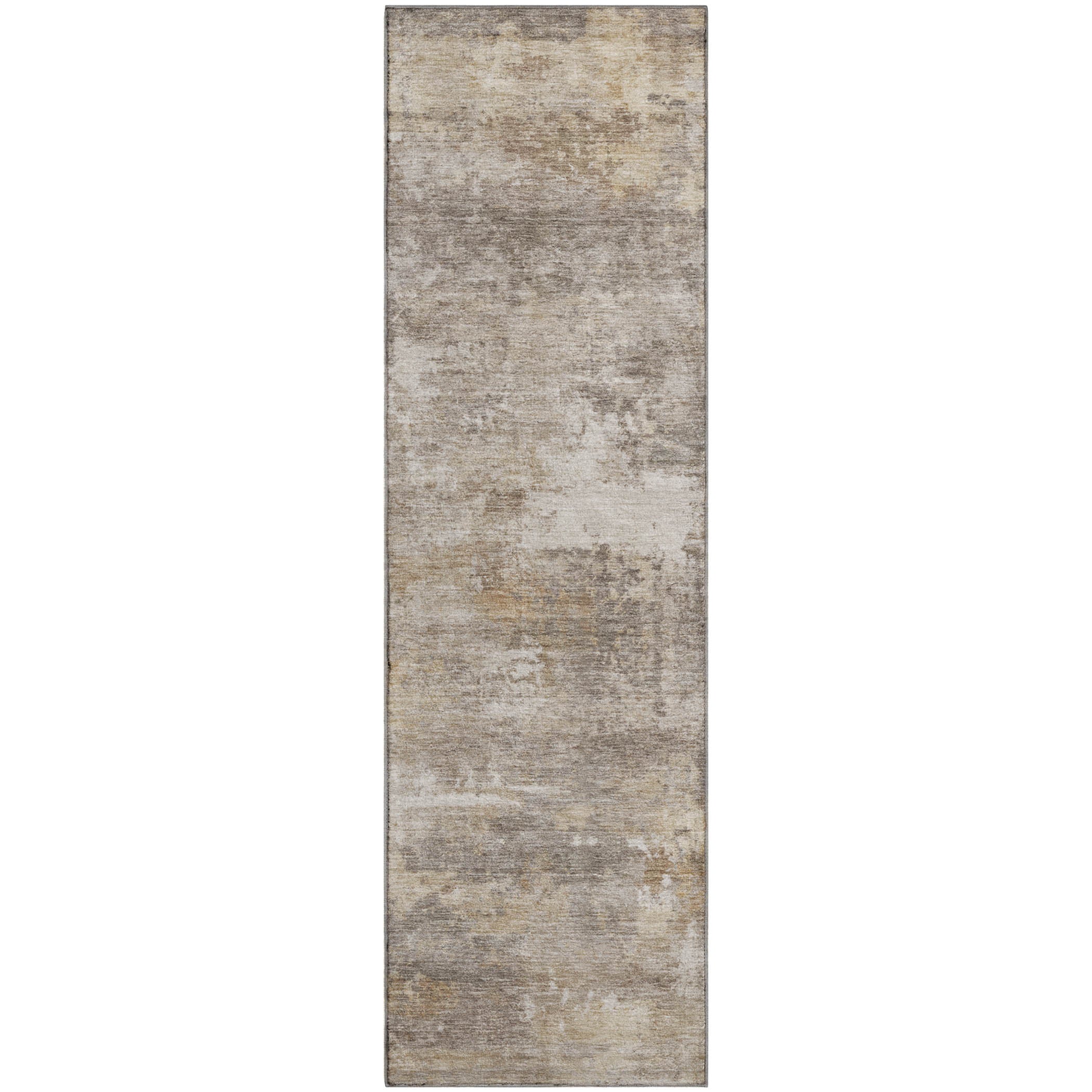 Bangkok Machine Washable Transitional Pewter Gray Rug 2'3" x 7'6" #shape_Runner