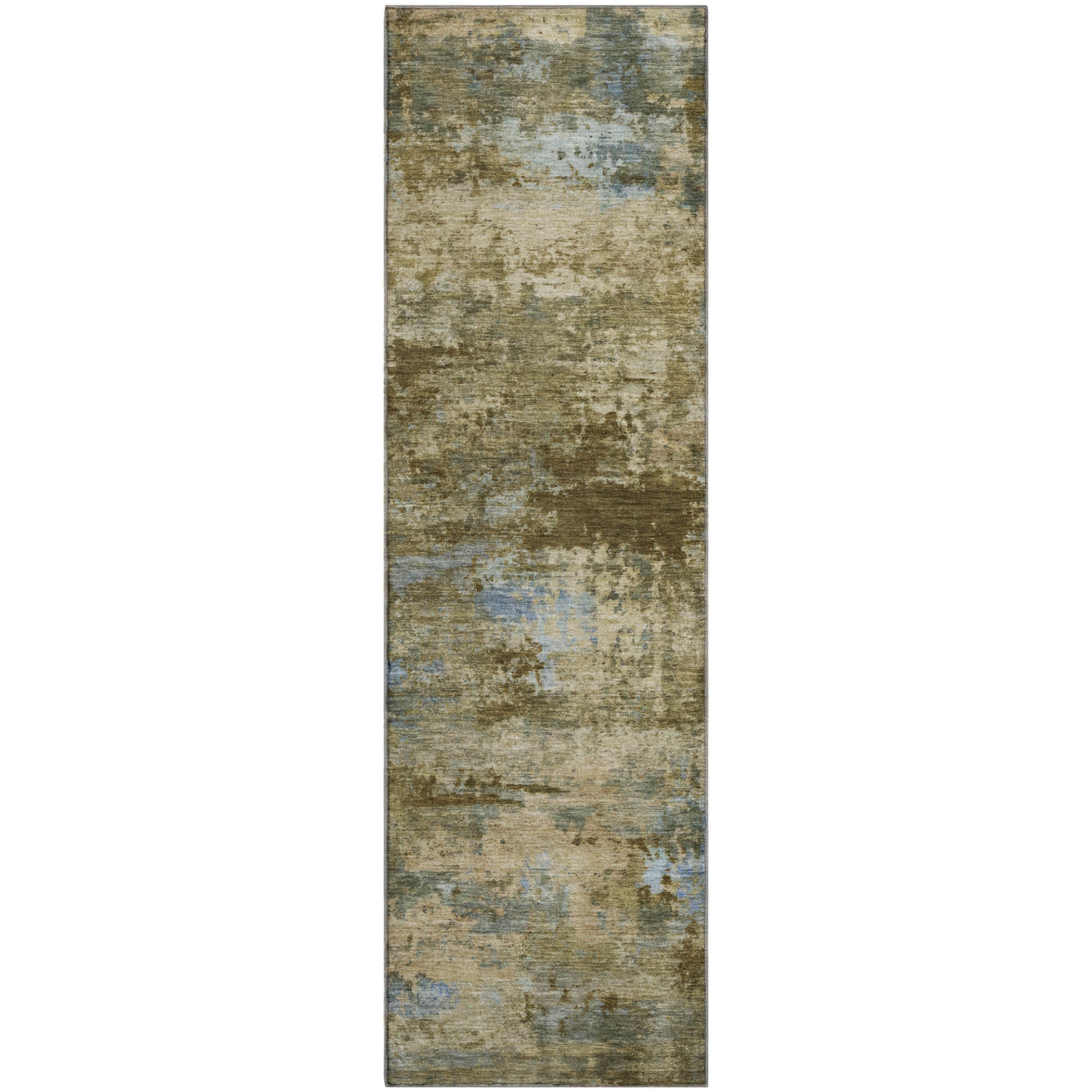Chiang Mai Machine Washable Transitional Brown Rug 2'3" x 7'6" #shape_Runner