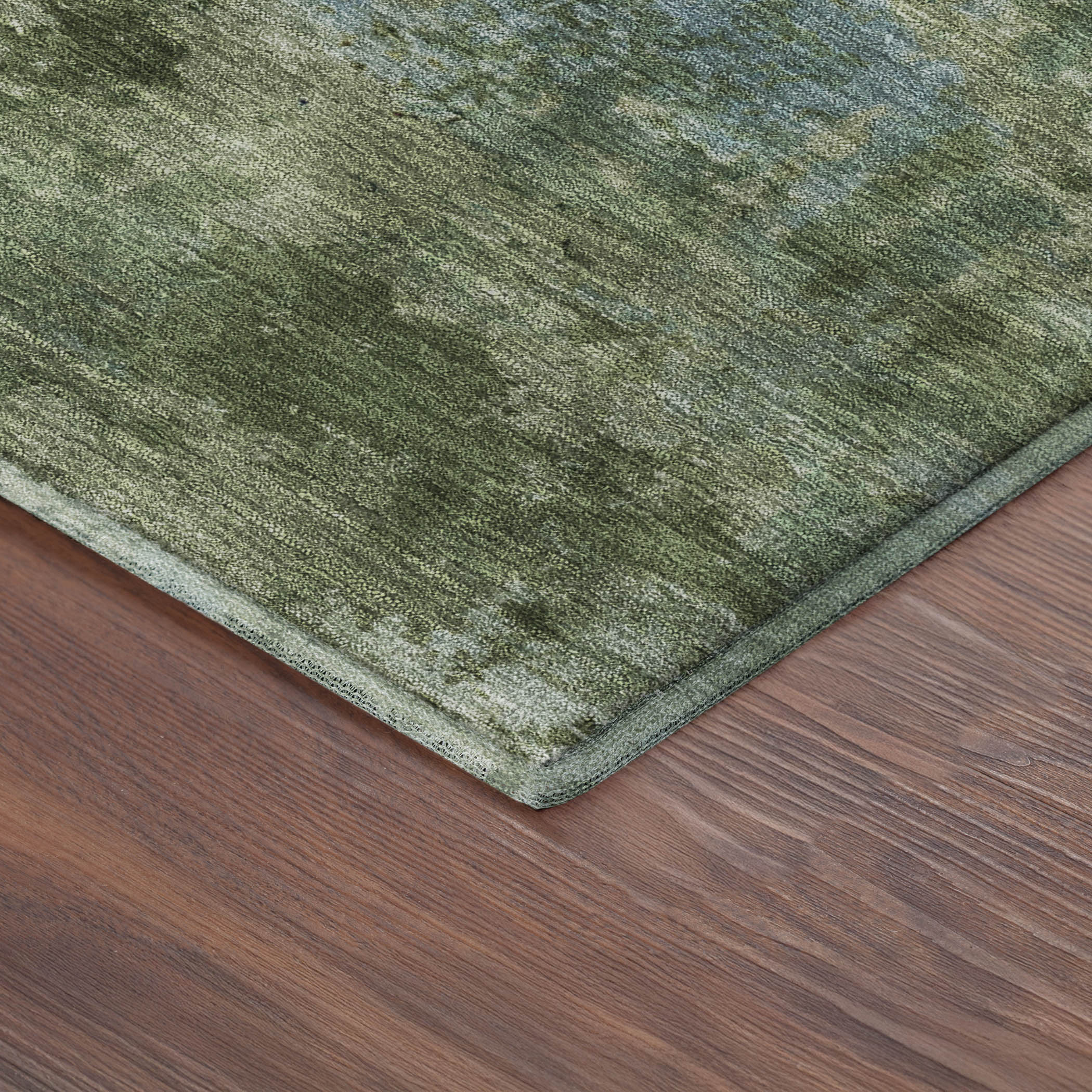 Chiang Mai Machine Washable Transitional Green Rug 1'8" x 2'6" #shape_Rectangle