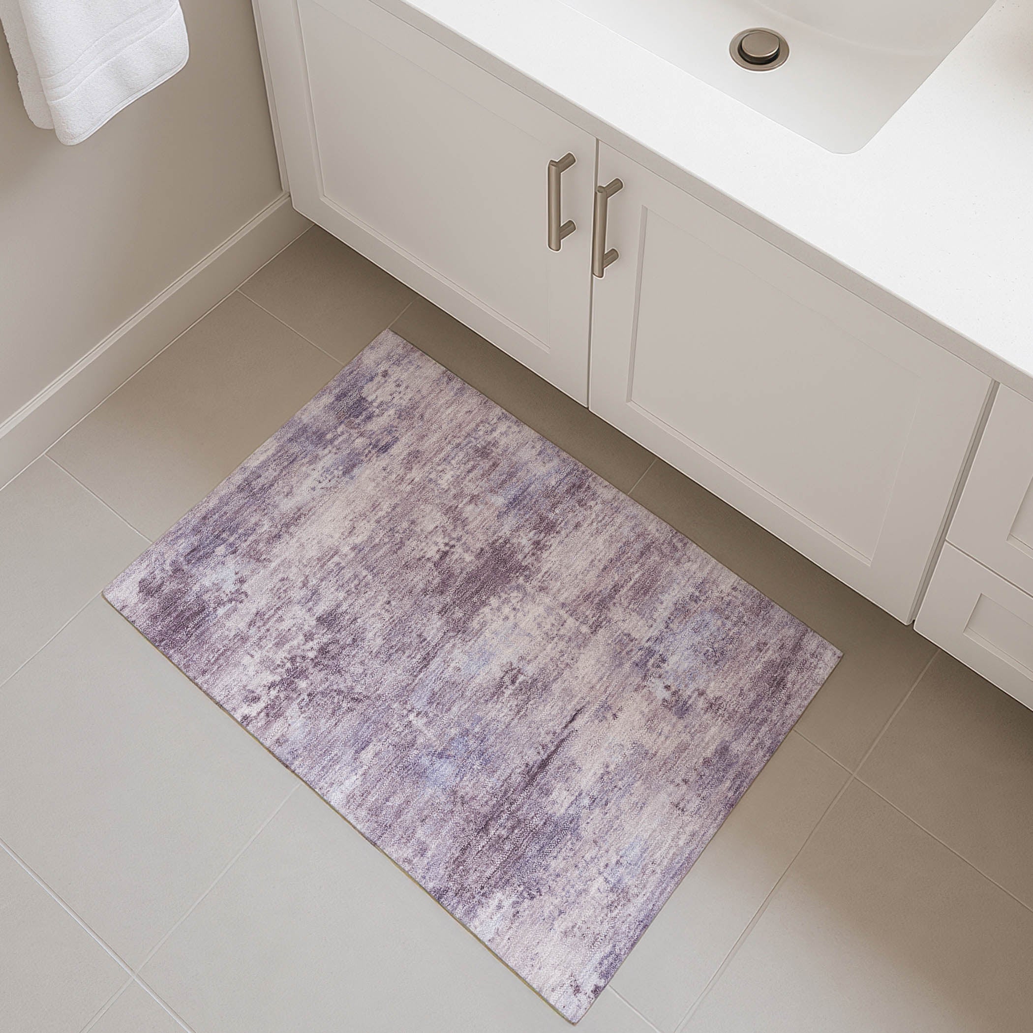 Chiang Mai Machine Washable Traditional Lavender Purple Rug 1'8" x 2'6" #shape_Rectangle