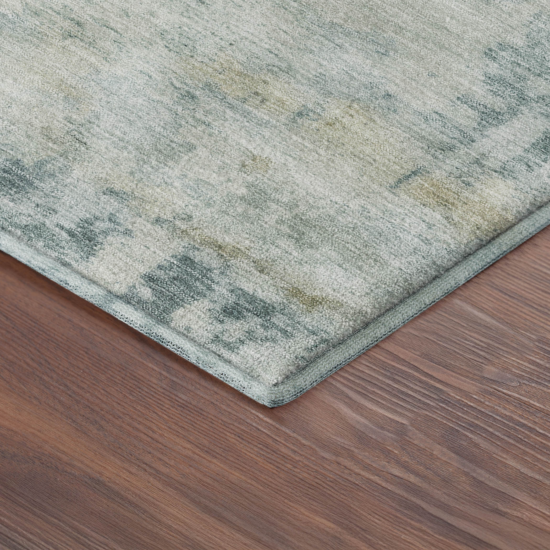 Bogota Machine Washable Traditional Aqua Teal Rug 1'8" x 2'6" #shape_Rectangle