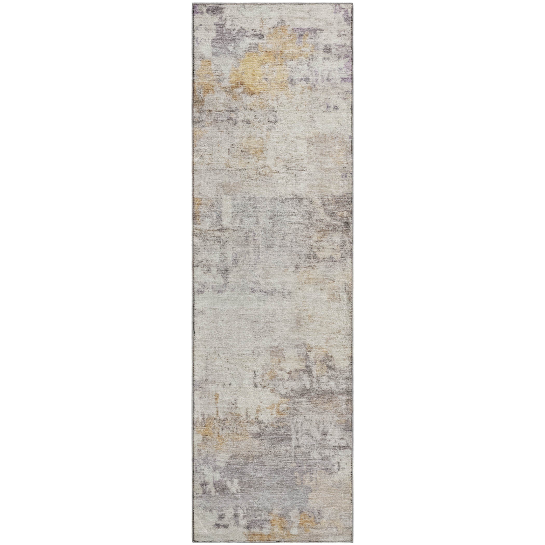 Bogota Machine Washable Traditional Linen Ivory Rug 2'3" x 7'6" #shape_Runner