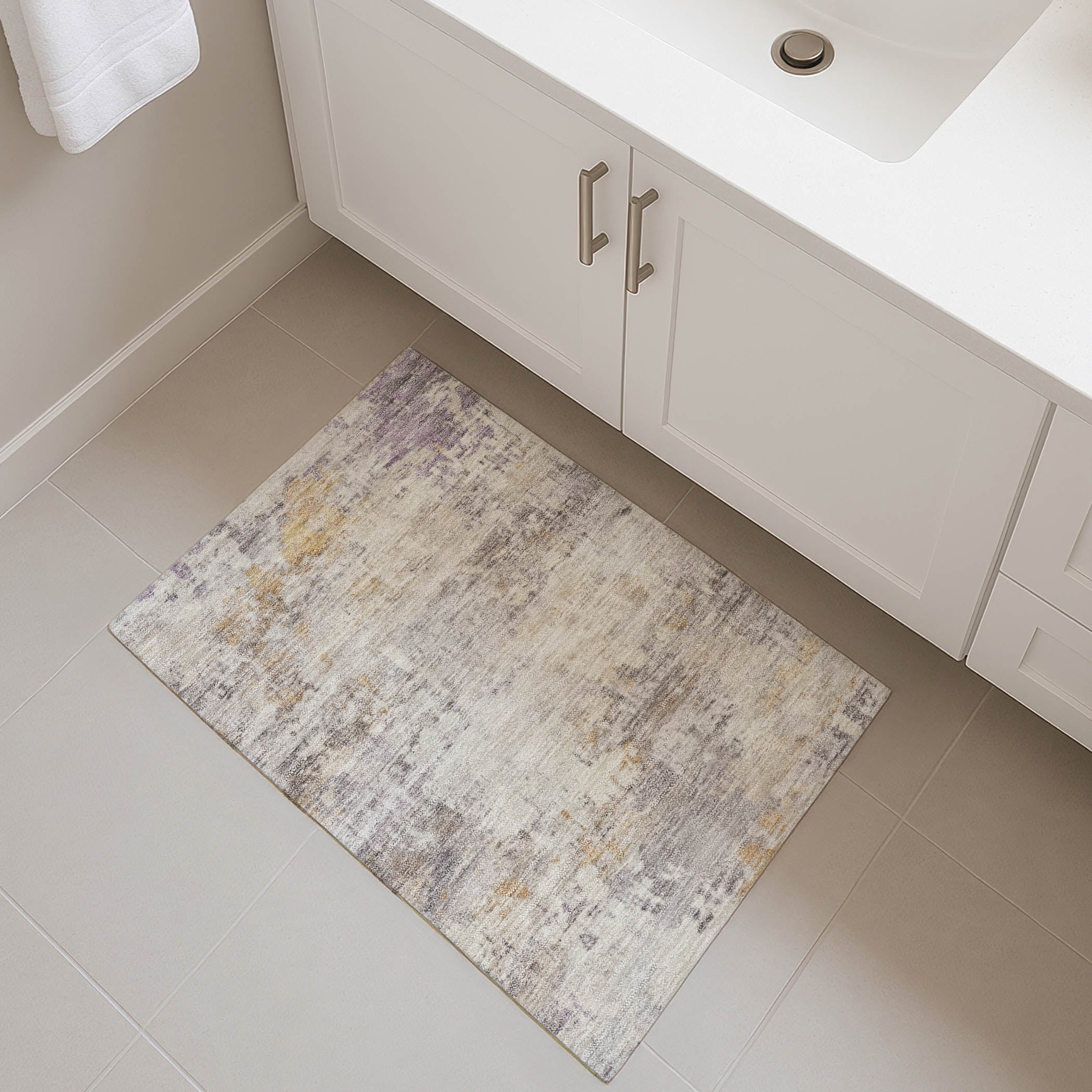 Bogota Machine Washable Traditional Linen Ivory Rug 1'8" x 2'6" #shape_Rectangle