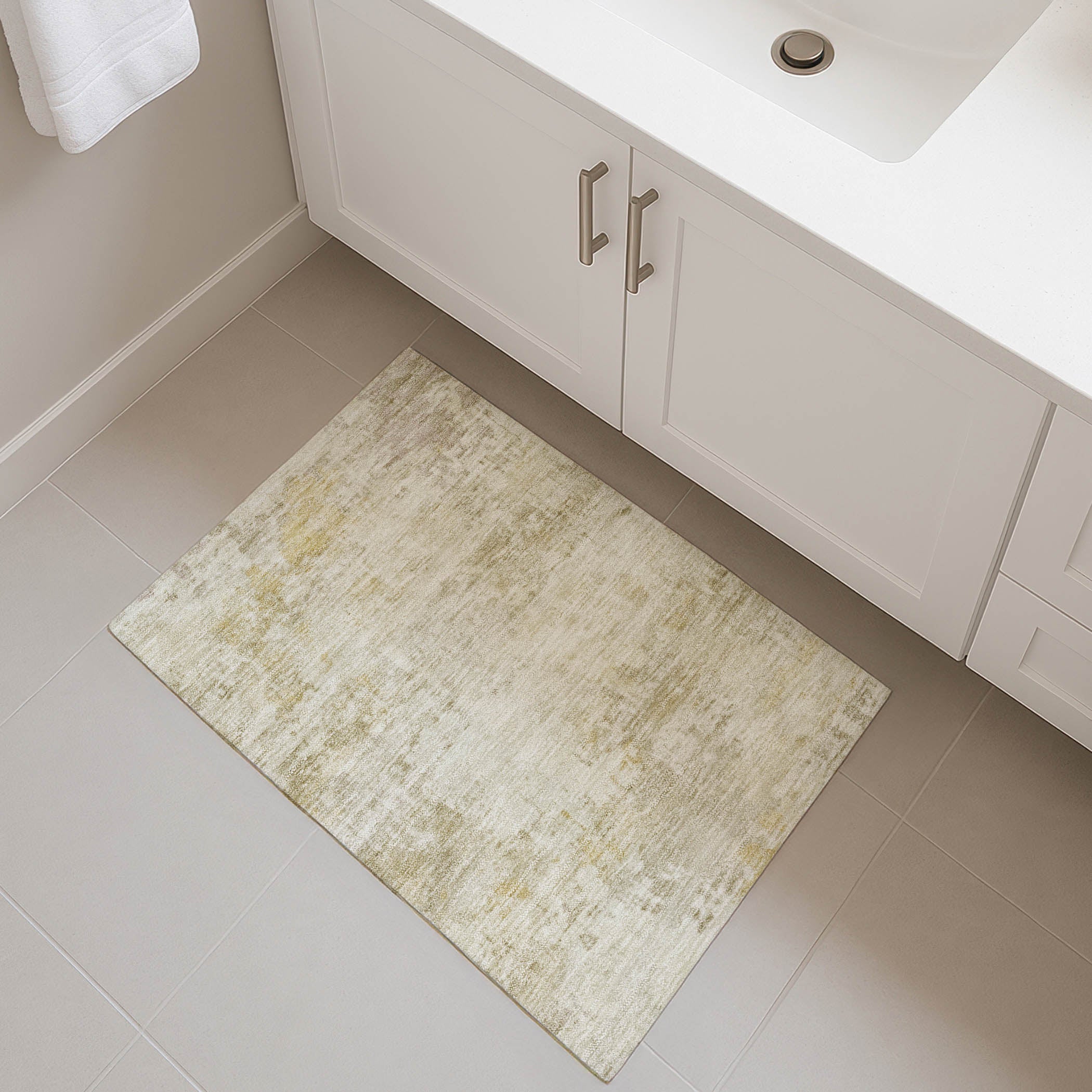 Bogota Machine Washable Traditional Putty Ivory Rug 1'8" x 2'6" #shape_Rectangle
