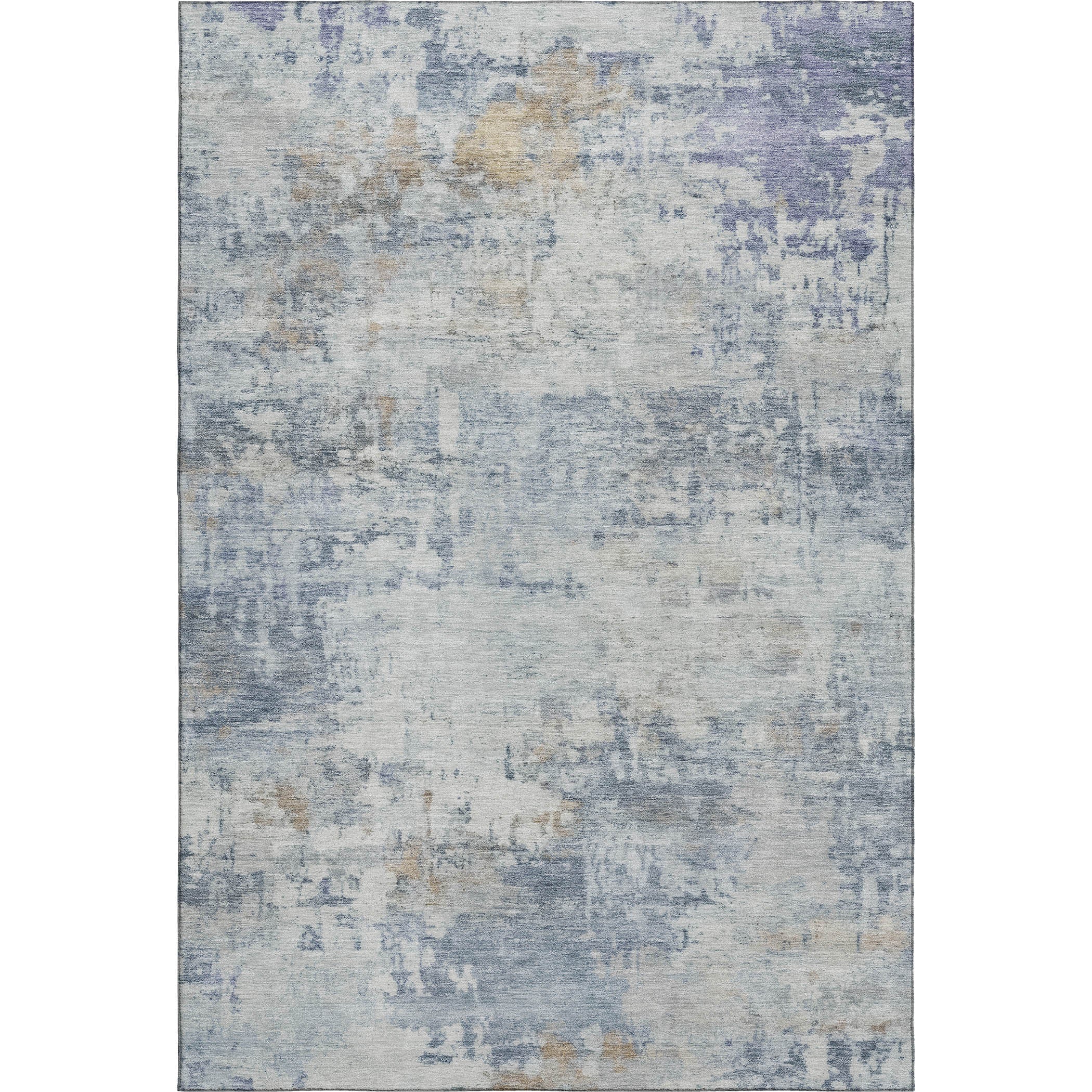 Bogota Machine Washable Traditional Sky Blue Rug 3' x 5' #shape_Rectangle