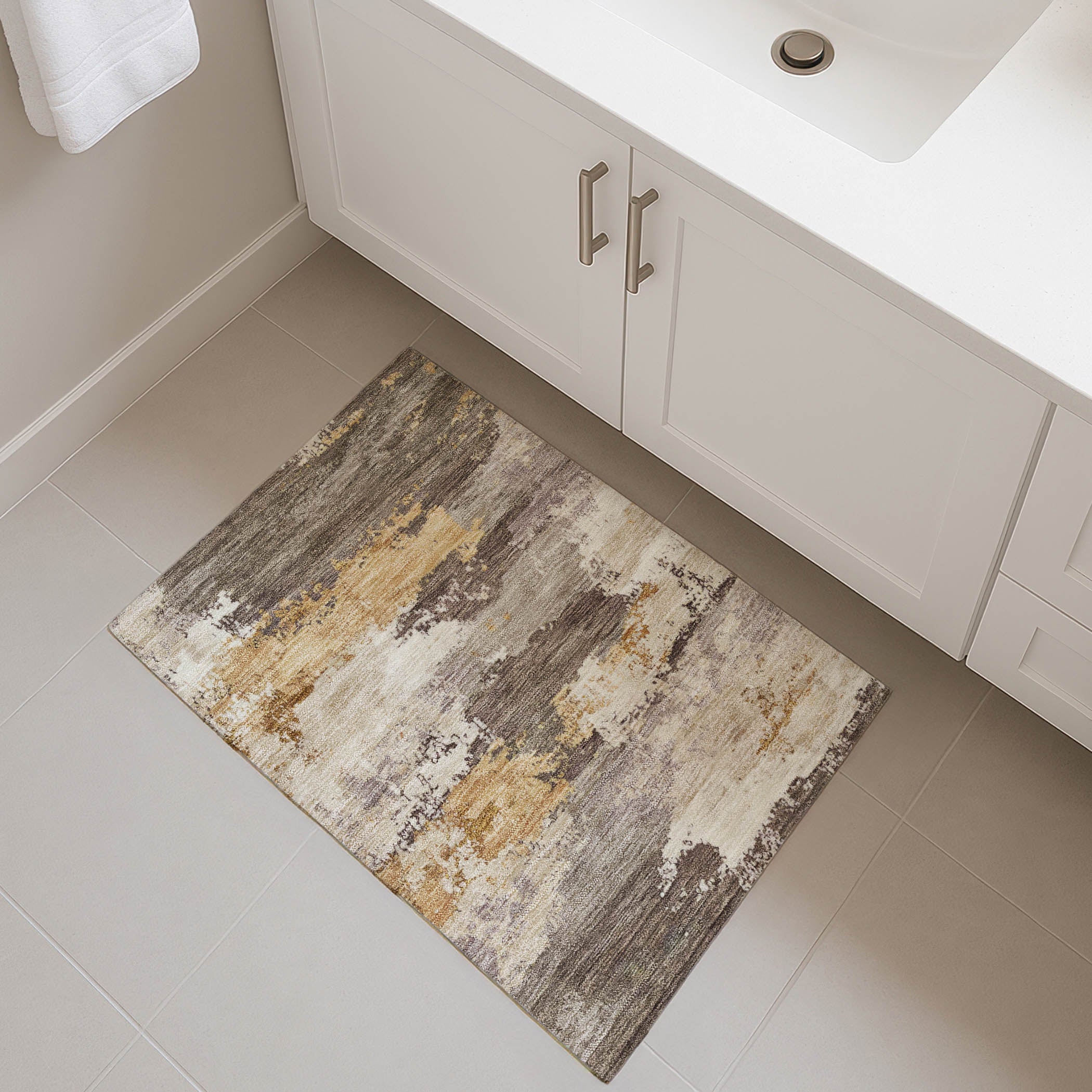 Colombo Machine Washable Traditional Chocolate Brown Rug 1'8" x 2'6" #shape_Rectangle