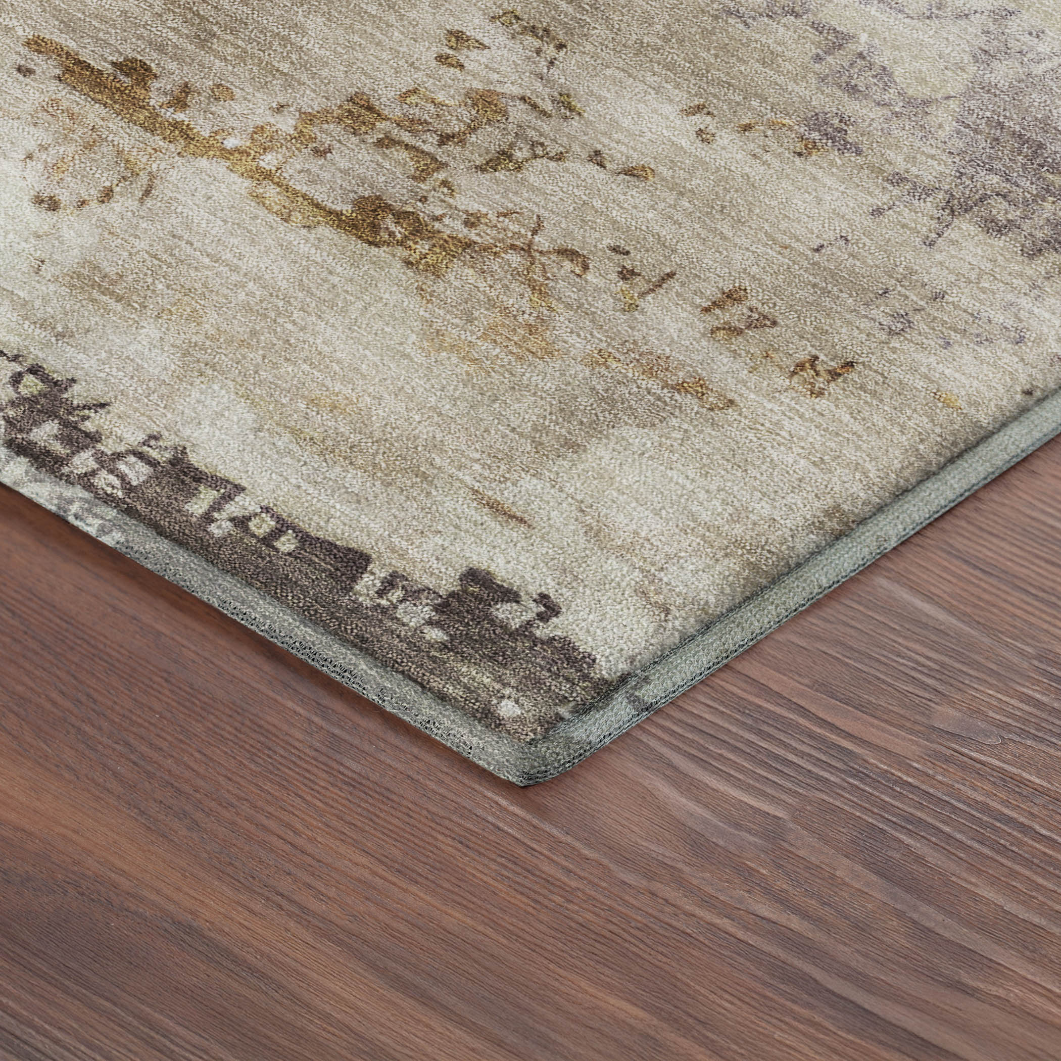 Colombo Machine Washable Traditional Chocolate Brown Rug 1'8" x 2'6" #shape_Rectangle