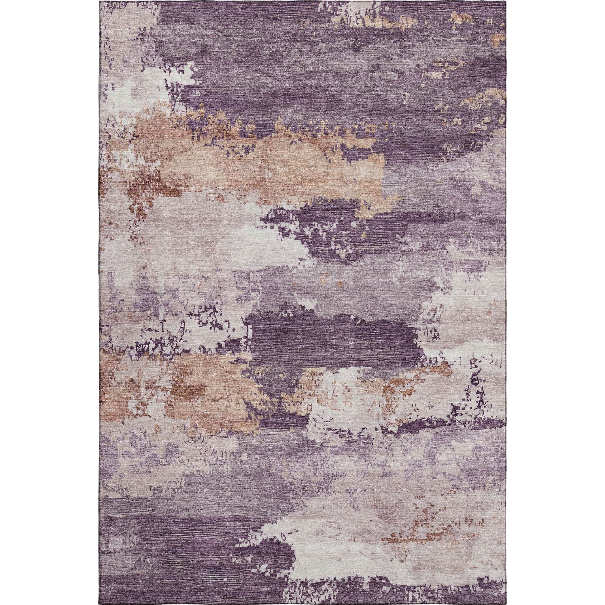 Colombo Machine Washable Traditional Eggplant Purple Rug 3' x 5' #shape_Rectangle