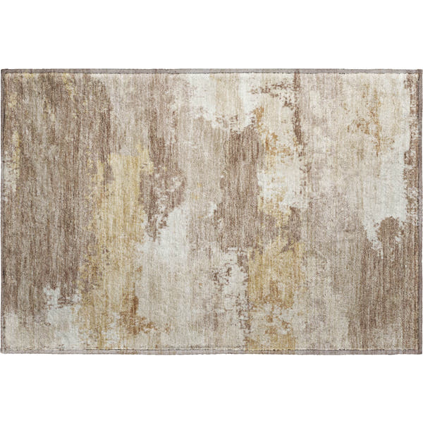 Colombo Machine Washable Traditional Mocha Brown Rug 1'8" x 2'6"