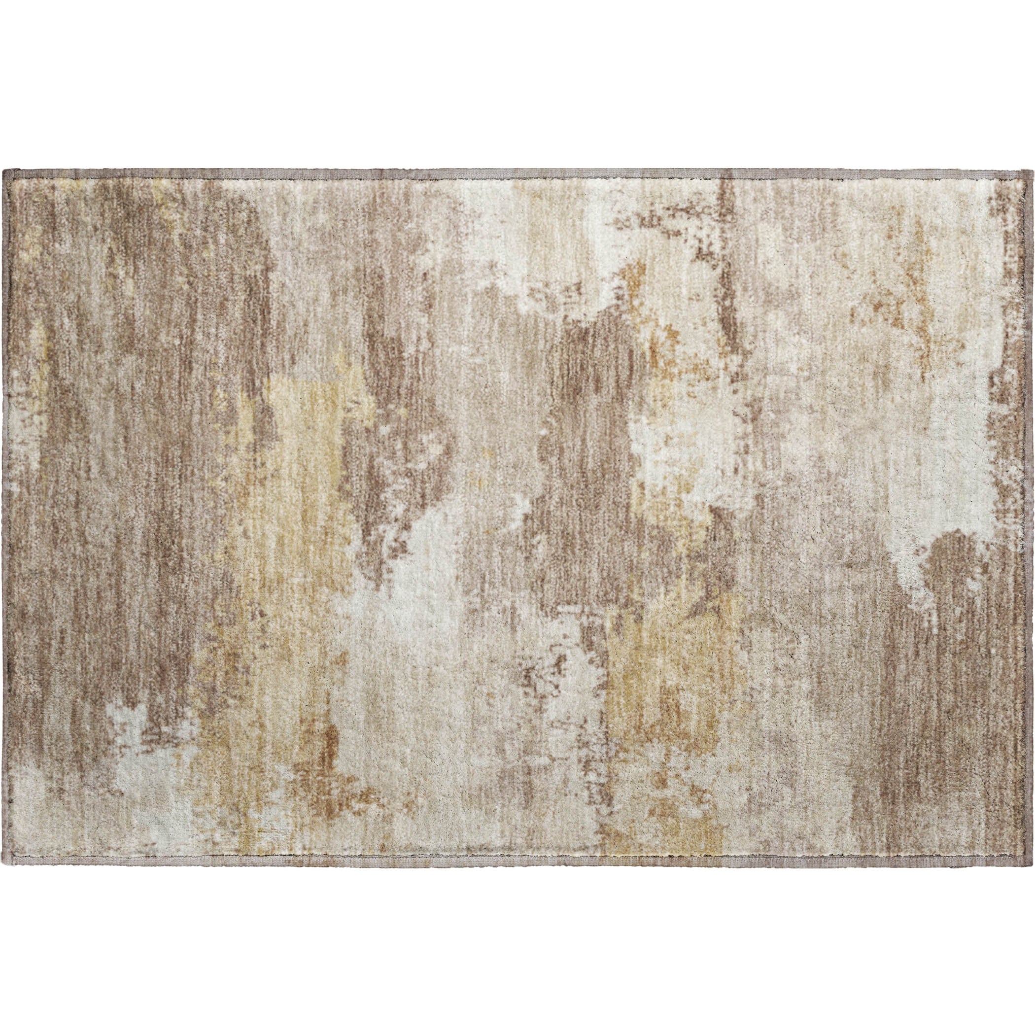 Colombo Machine Washable Traditional Mocha Brown Rug 1'8" x 2'6" #shape_Rectangle