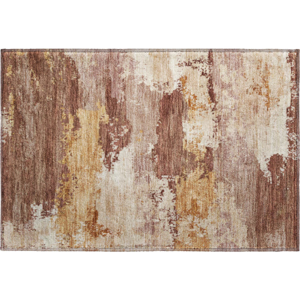 Colombo Machine Washable Transitional Paprika Orange Rug 1'8" x 2'6"