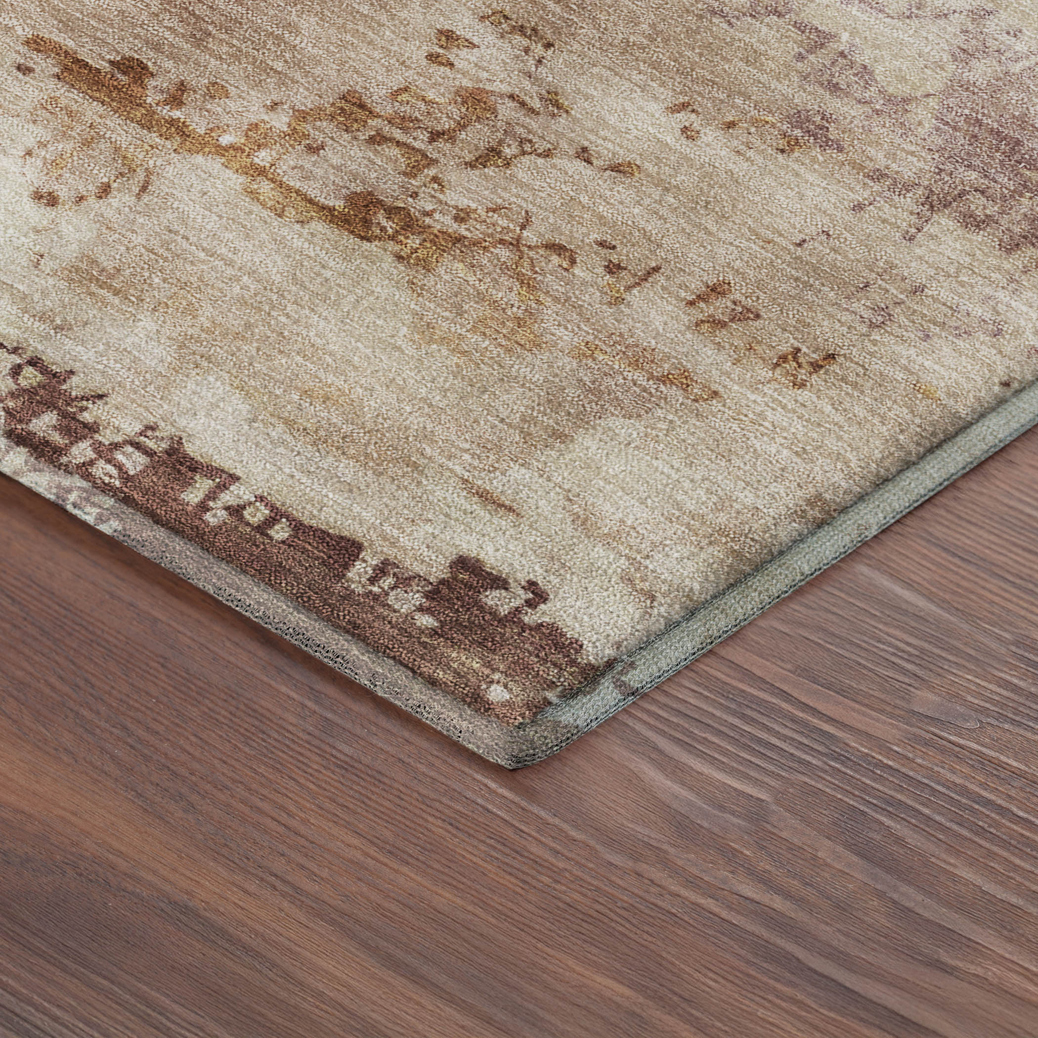 Colombo Machine Washable Transitional Paprika Orange Rug 1'8" x 2'6" #shape_Rectangle