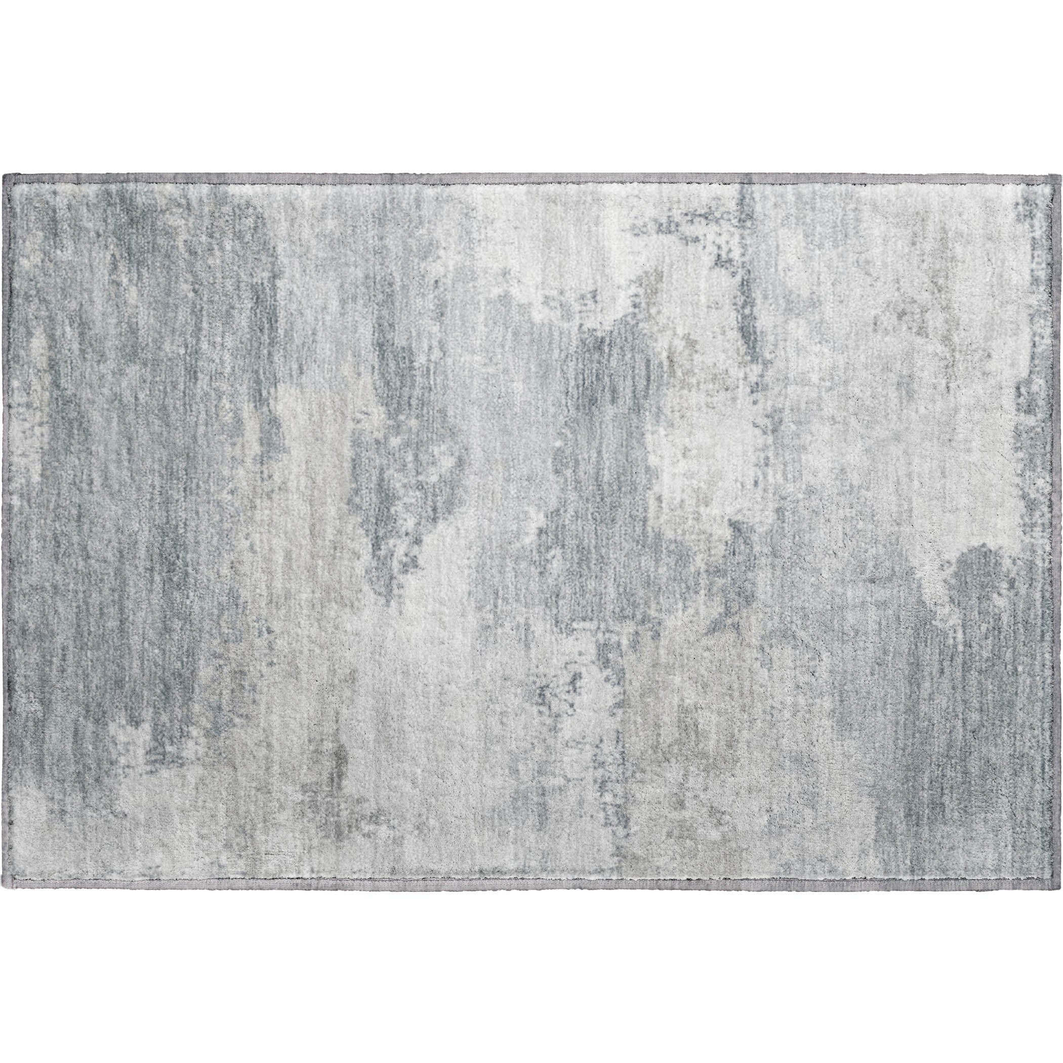 Colombo Machine Washable Transitional Silver Gray Rug 1'8" x 2'6" #shape_Rectangle